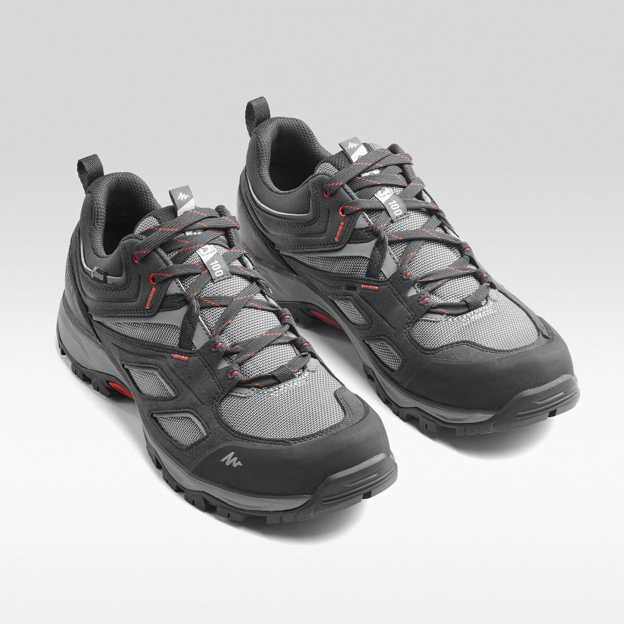 Quechua Men's MH100 Waterproof Hiking Shoes - Lightweight Outdoor Trekking Boots for Trail Running & Mountain Climbing - Perfect for Hiking, Camping & Backpacking Adventures