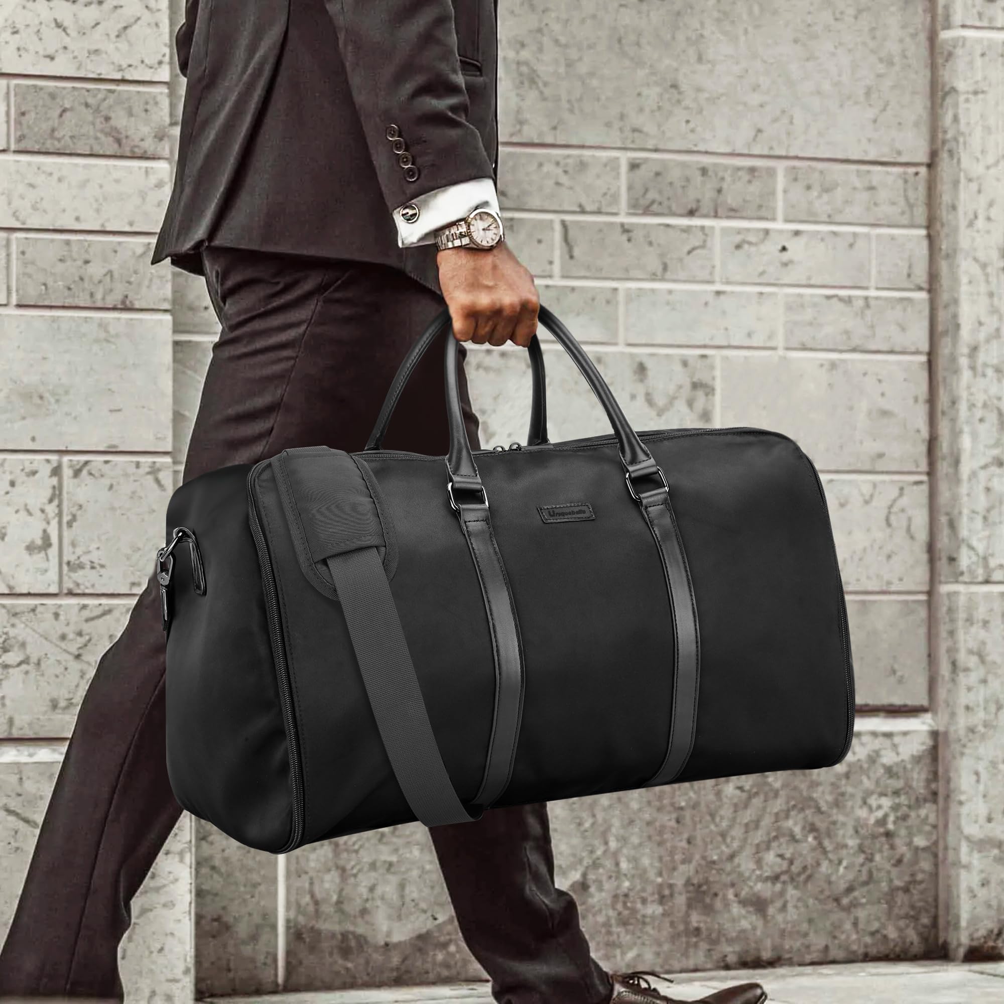 UNIQUEBELLA Convertible Carry-On Garment & Duffel Travel Bag for Men & Women with Adjustable Shoulder Strap - Perfect for Business Trips, Weekend Getaways & Airplane Flights