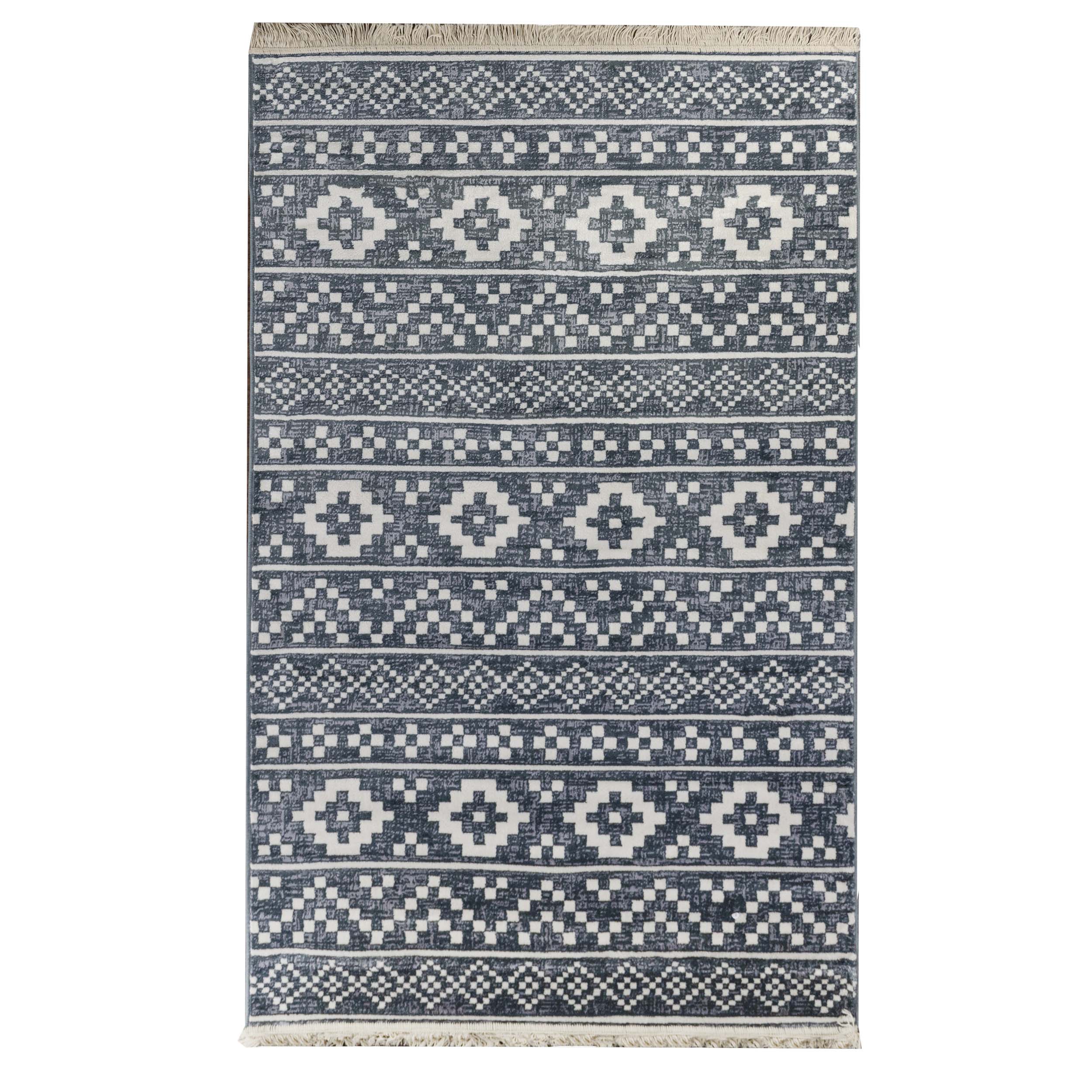 Stylish Geometric Diamond Pattern Indoor Area Rug & Runner - Soft Non-Slip Floor Carpet for Living Room, Bedroom, Hallway | Home Decor & Modern Interior Design