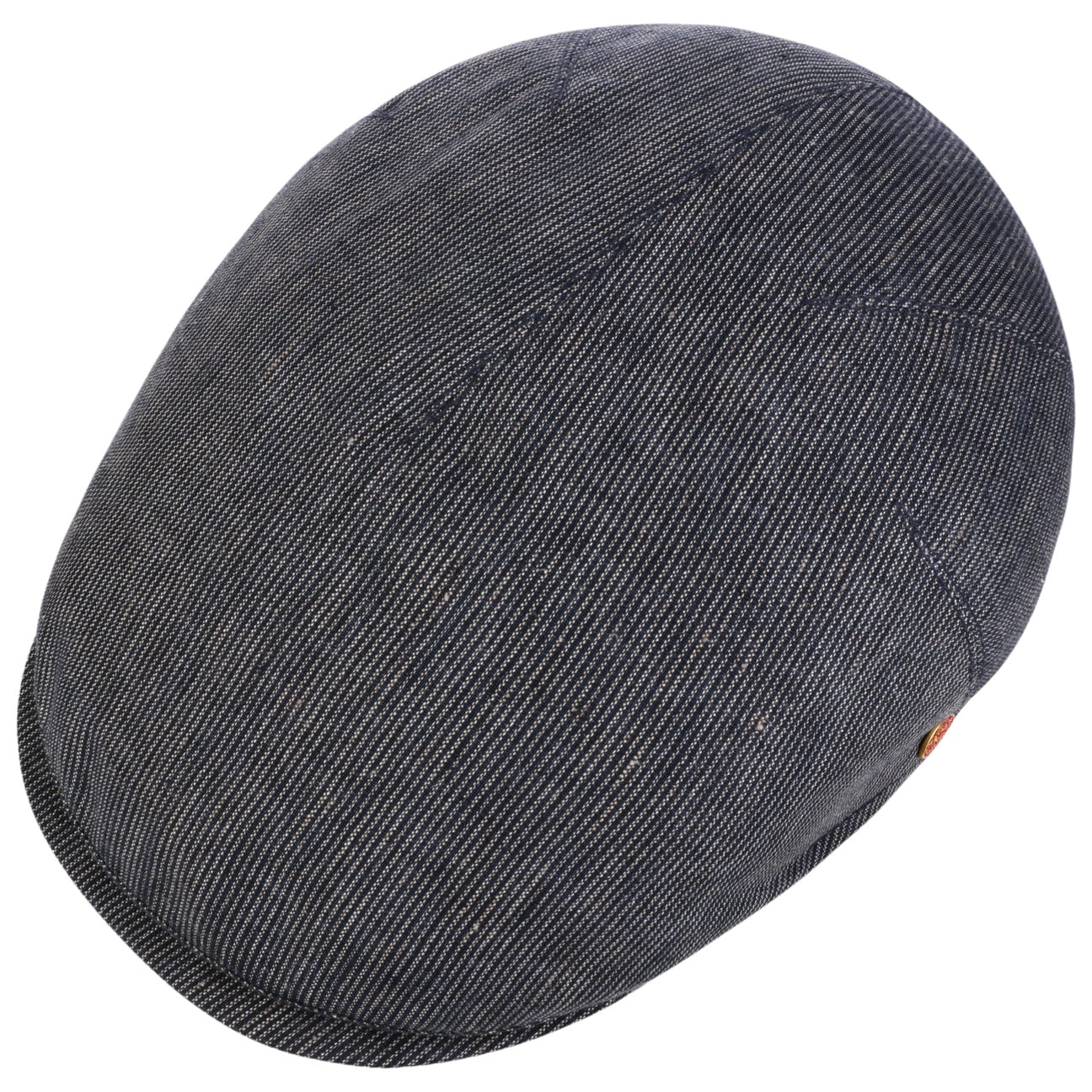 Mayser Sidney Linen Stripes Flat Cap - Classic Men's Summer Hat for Outdoor Activities, Travel & Casual Wear