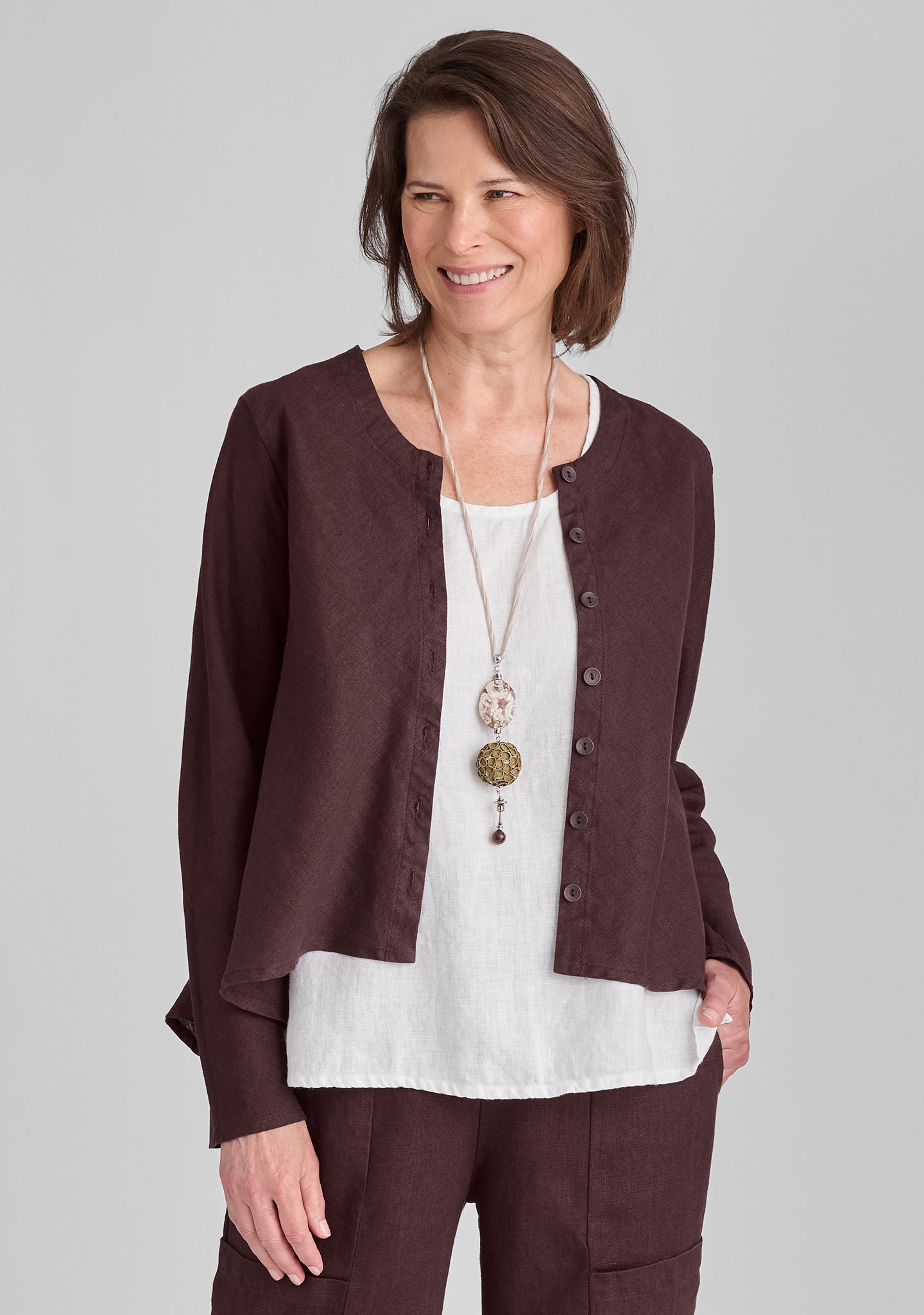 Stylish Linen Cardigan for Women - Breathable & Comfortable Summer Blouse - Perfect for Office, Casual Outings & Travel