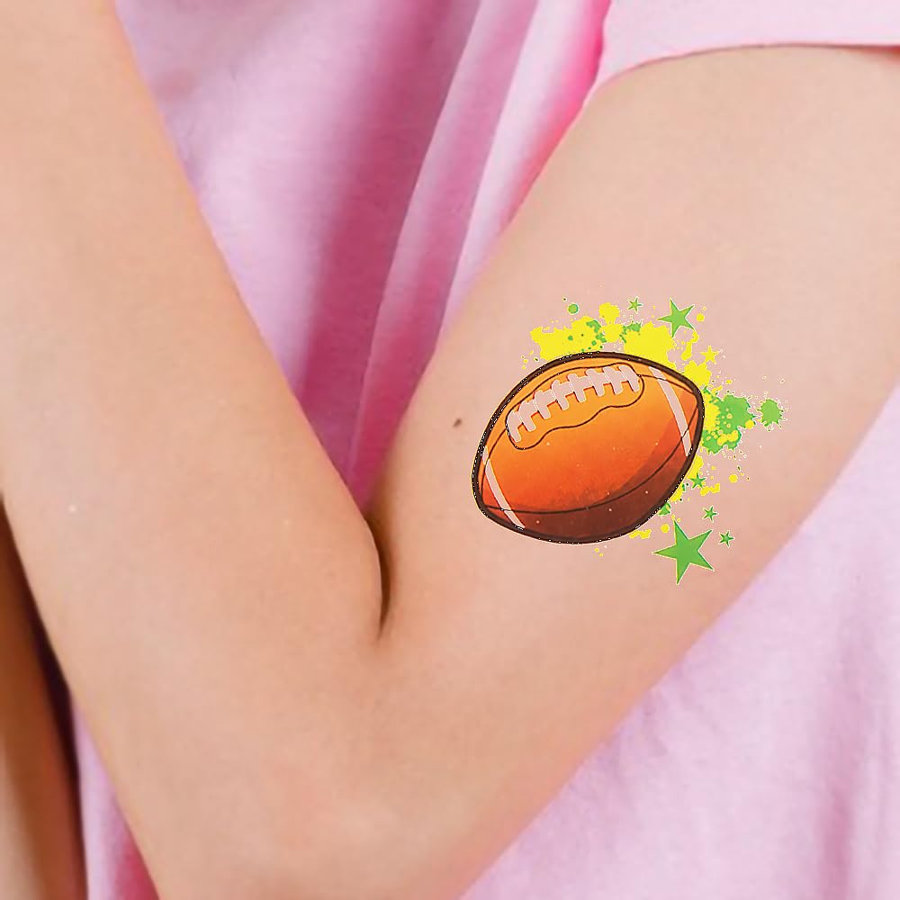 144 Assorted Sports Temporary Tattoos - Bulk Pack for Kids & Adults - Perfect for Game Days, Parties & Team Events