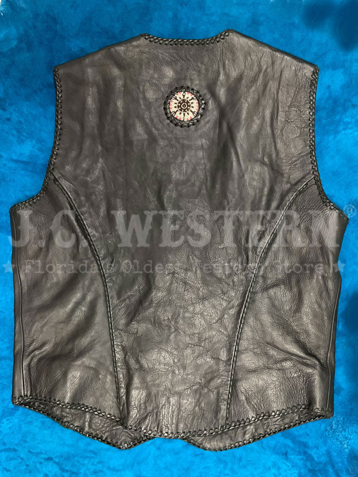 Kobler ZAPATA VEST - Genuine Leather Vest for Men, Black - Perfect for Motorcycle Riding, Western Fashion & Casual Outfits