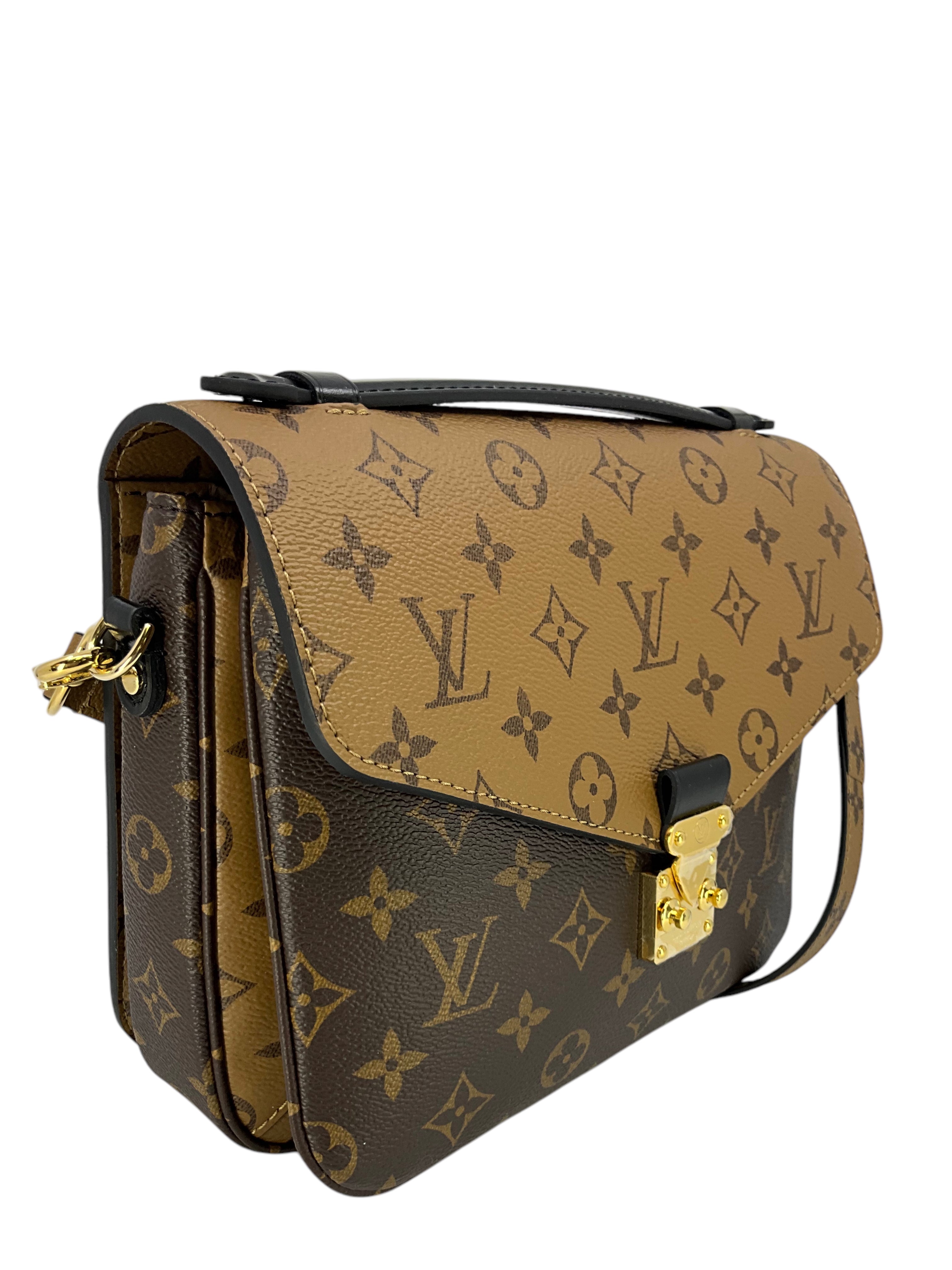 Authentic Louis Vuitton Reverse Monogram Pochette Metis Crossbody Bag - New Luxury Handbag for Women, Perfect for Work, Travel & Everyday Use