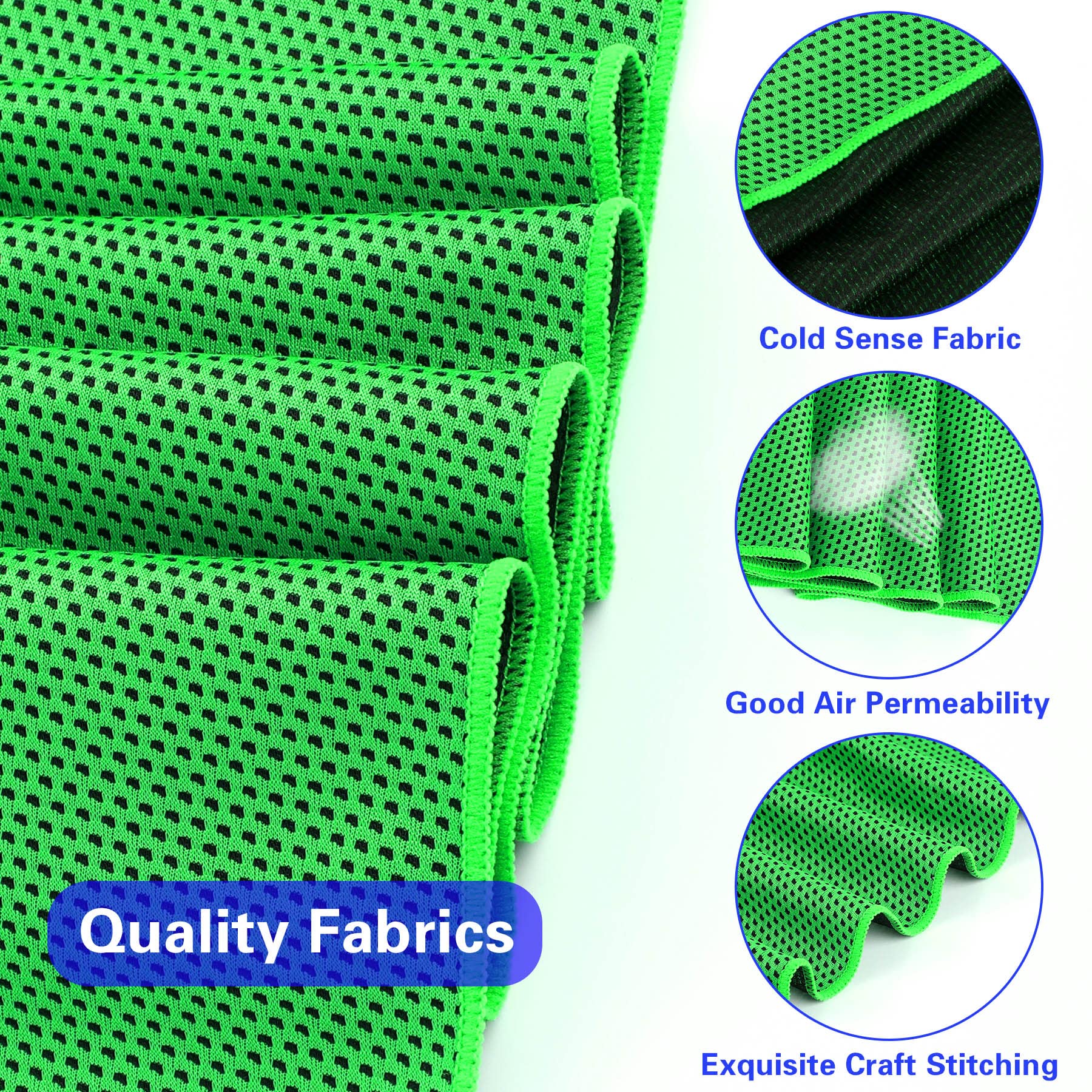 AUGSUN 9-Pack Cooling Sports Towels - Quick Dry Microfiber Ice Towels for Neck, Yoga, Gym, Camping, Running & Fitness - Perfect for Hot Weather Workouts & Outdoor Activities