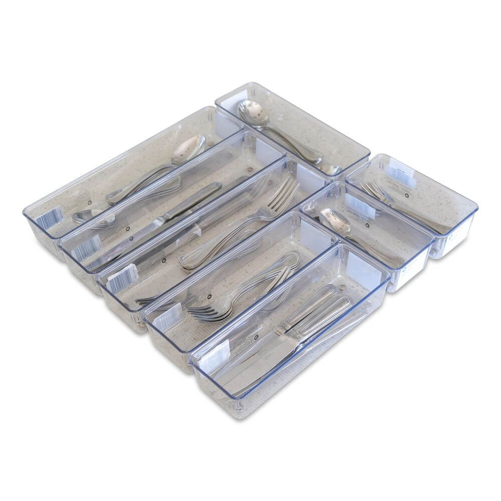 Sophie Cutlery Drawer Organizer Set - Expandable Silverware Tray for Kitchen Utensils - Perfect for Knives, Forks, Spoons & Cooking Tools Storage - Fits Standard Drawers (Great for Home, Restaurant & Office Use)