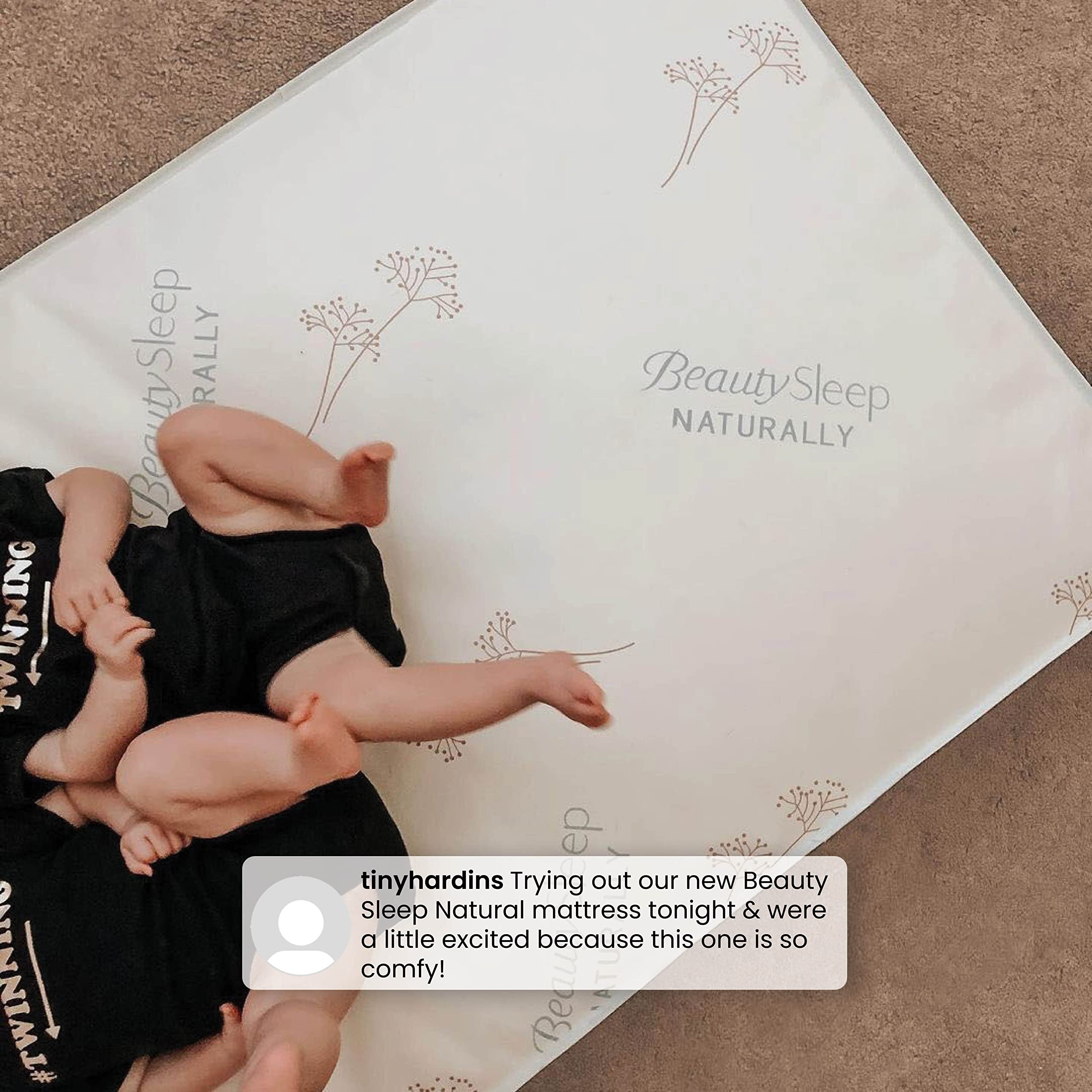 Simmons Kids SlumberTime Naturally 2-Stage Organic Soy Foam Baby Crib Mattress & Toddler Mattress - Waterproof, Hypoallergenic - GREENGUARD Gold & CertiPUR-US Certified - Medium Firm Support - Made in USA - Perfect for Nursery, Daycare & Travel Cribs