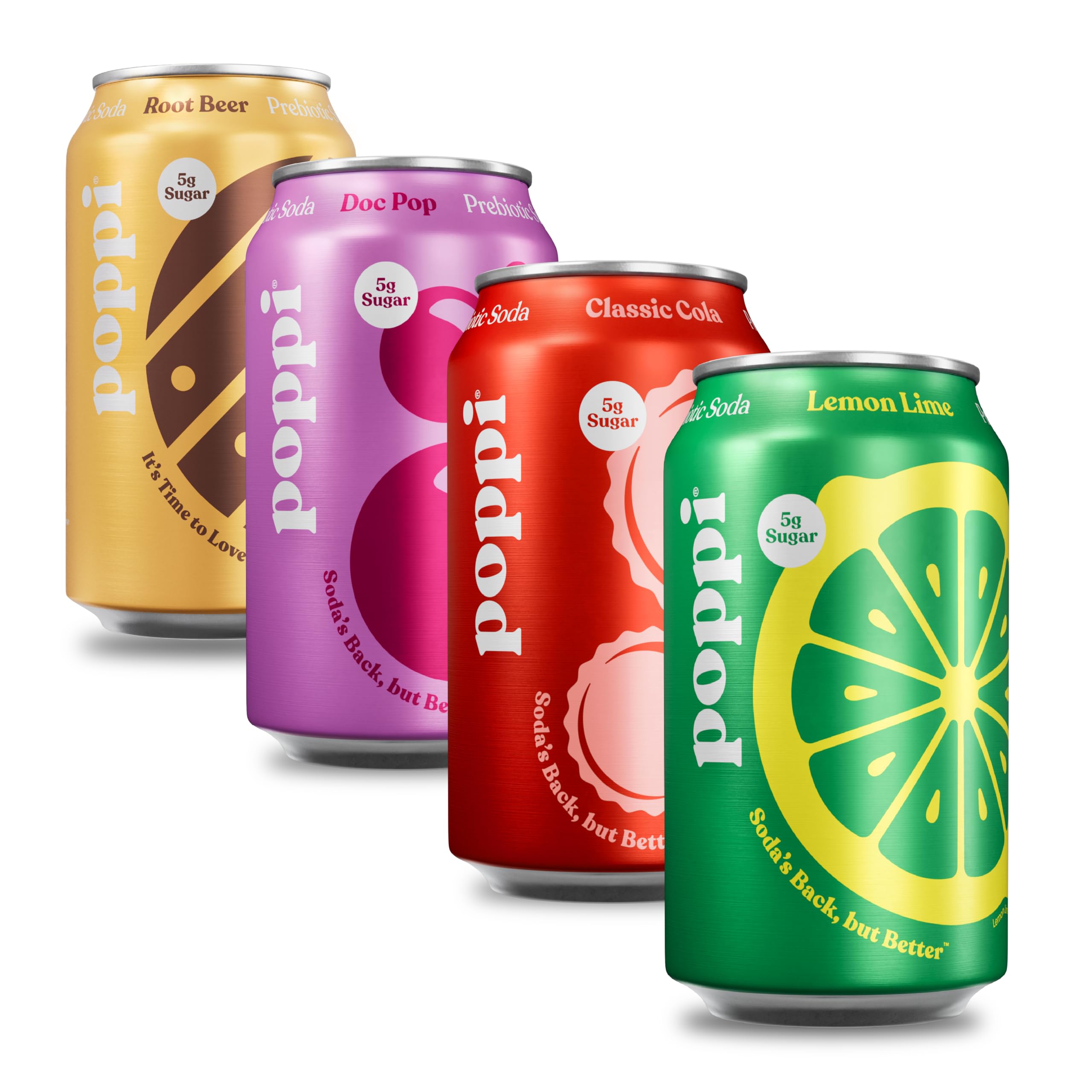 Poppi Sparkling Prebiotic Soda with Apple Cider Vinegar - Variety Pack of 12 Cans (12 Fl Oz Each) | Refreshing Probiotic Drink for Gut Health | Perfect for Parties, Workouts & Healthy Lifestyle