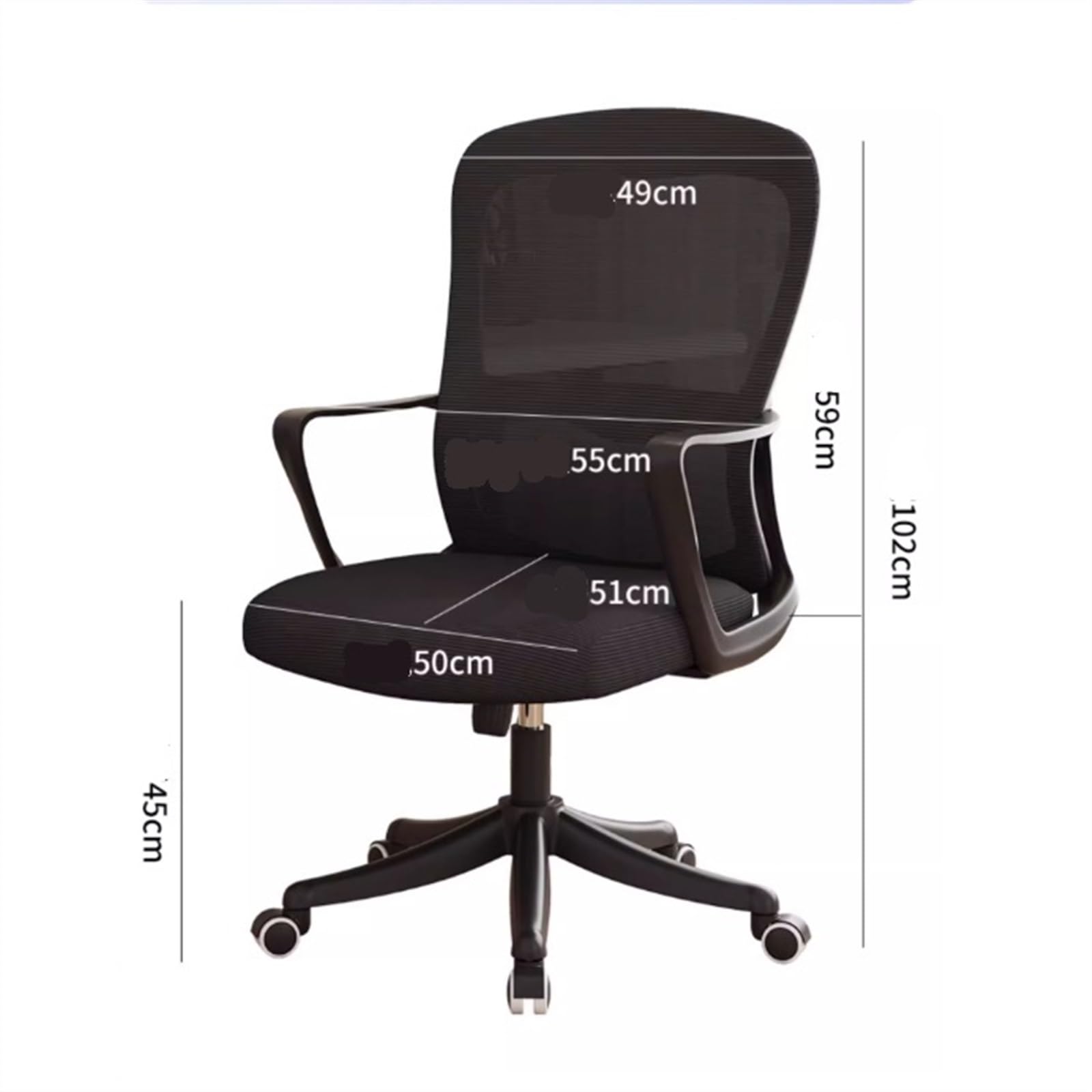 Ergonomic Office Chair with Lumbar Support - Mesh Back Executive Desk Chair with Fixed Armrests for Home & Office Workspace - Comfortable Computer Chair for Long Hours (Pink) - Perfect for Remote Work, Gaming & Study Sessions