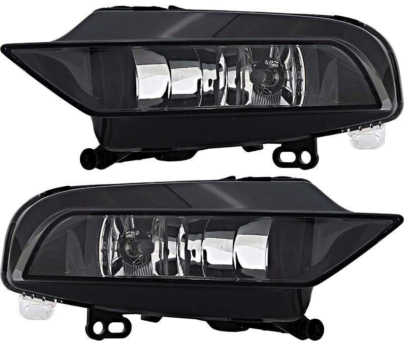 Audi A3 Fog Lights Lamps Set for 2015-2016 Models - Driver & Passenger Side Replacement - Enhance Visibility in Rain & Fog Driving Conditions