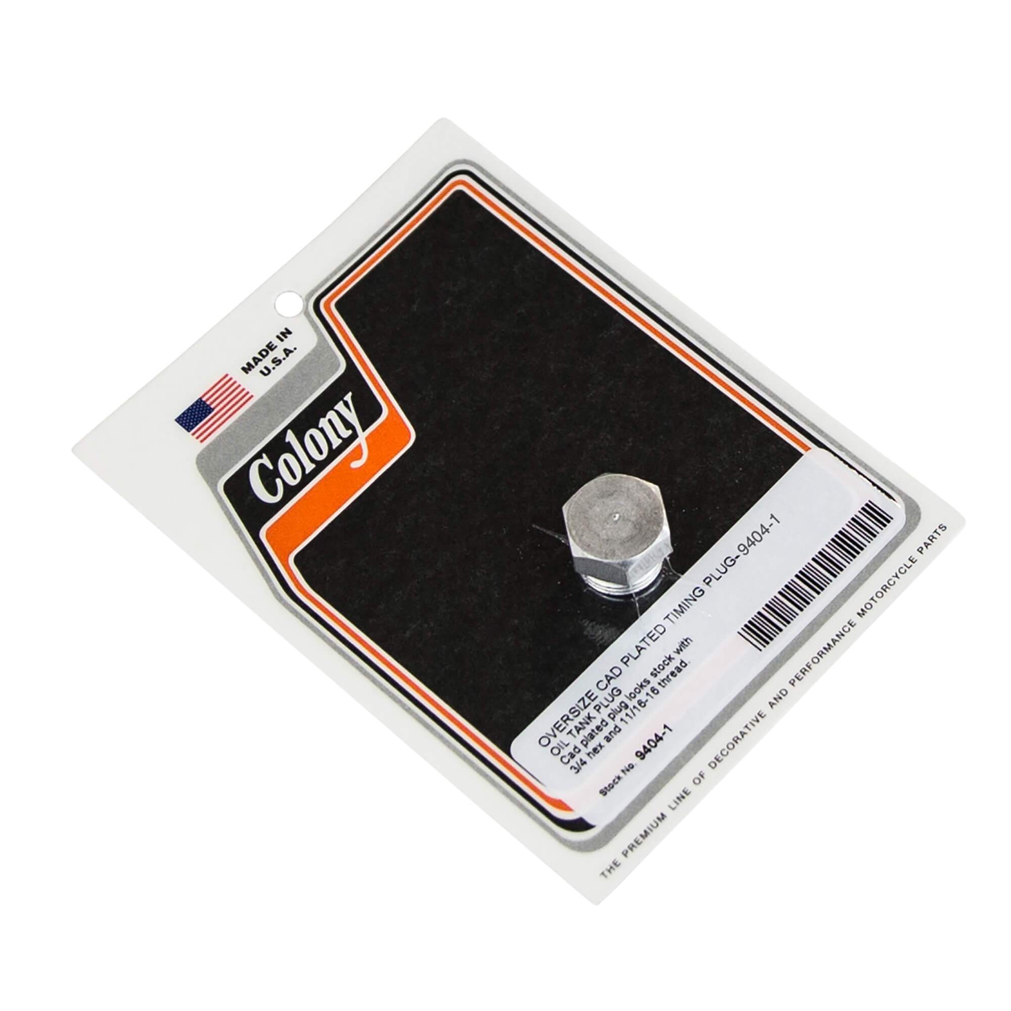 Harley Davidson Oversize Timing & Oil Tank Plug - CAD Plated Replacement Part for Motorcycle Maintenance & Engine Repair - Fits Harley Models (1 Pack) - Perfect for DIY Bike Upgrades & Garage Repairs
