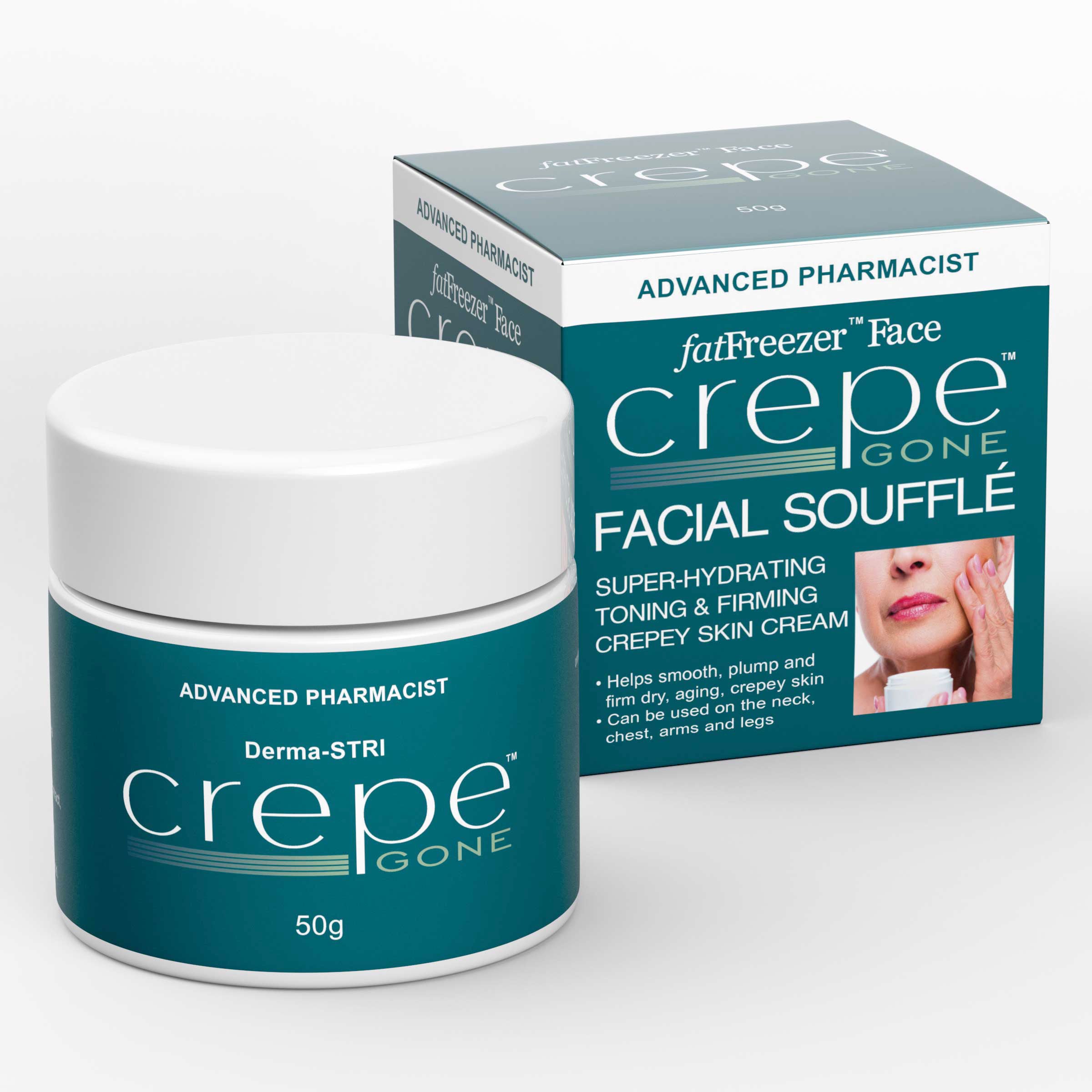 Crepe Gone Facial Souffle Anti-Aging Skin Cream - Wrinkle Reducing & Firming Treatment for Face & Neck - Perfect for Night Routine & Mature Skin Care