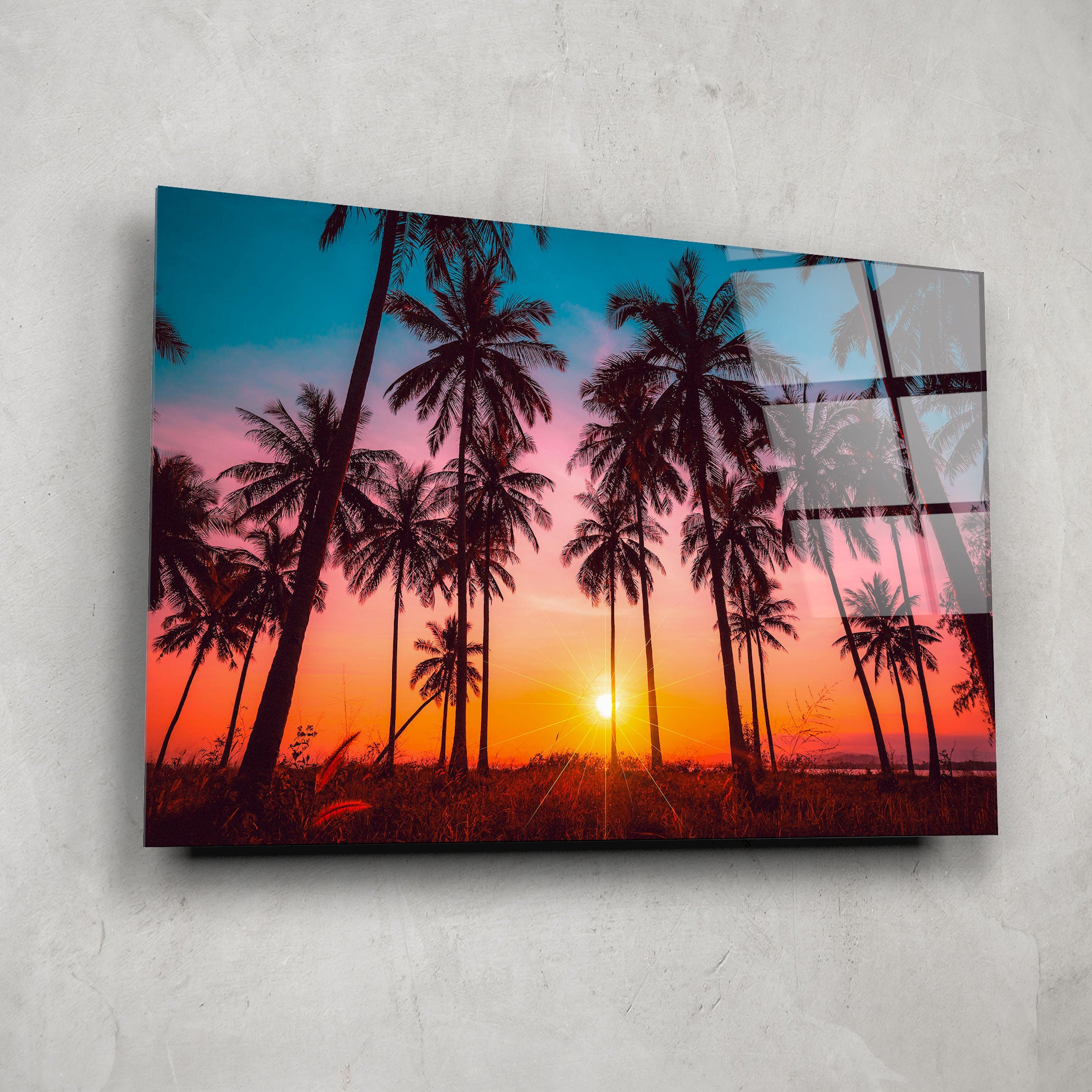 California Sunset Wall Art - Stunning Beach Sunset Painting for Home & Office Decor | Perfect for Living Room, Bedroom & Coastal Themed Spaces