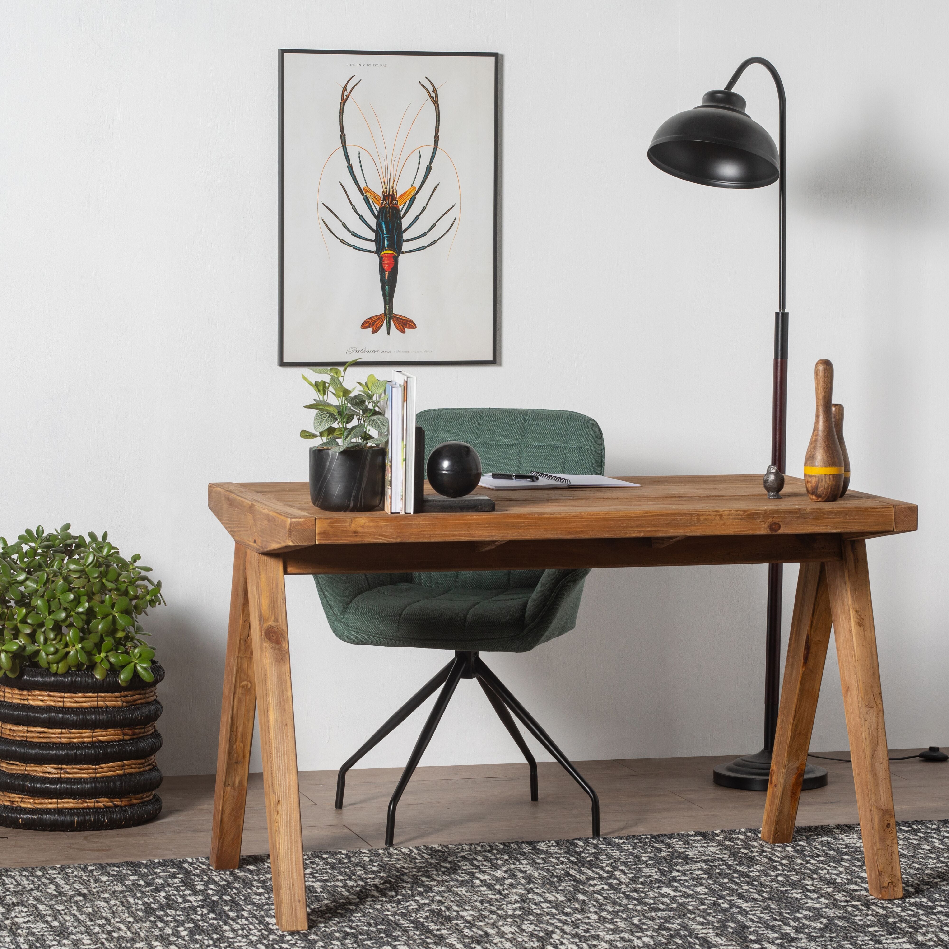 Anders Swivel Desk Chair - Ergonomic Green Office Chair for Home & Work - Perfect for Long Hours of Sitting, Studying, or Gaming