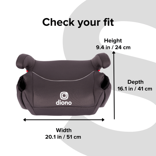 Diono Solana Backless Booster Car Seat (2 Pack) - Lightweight & Portable for Kids 3-12 Years - Perfect for Travel, School, and Carpooling