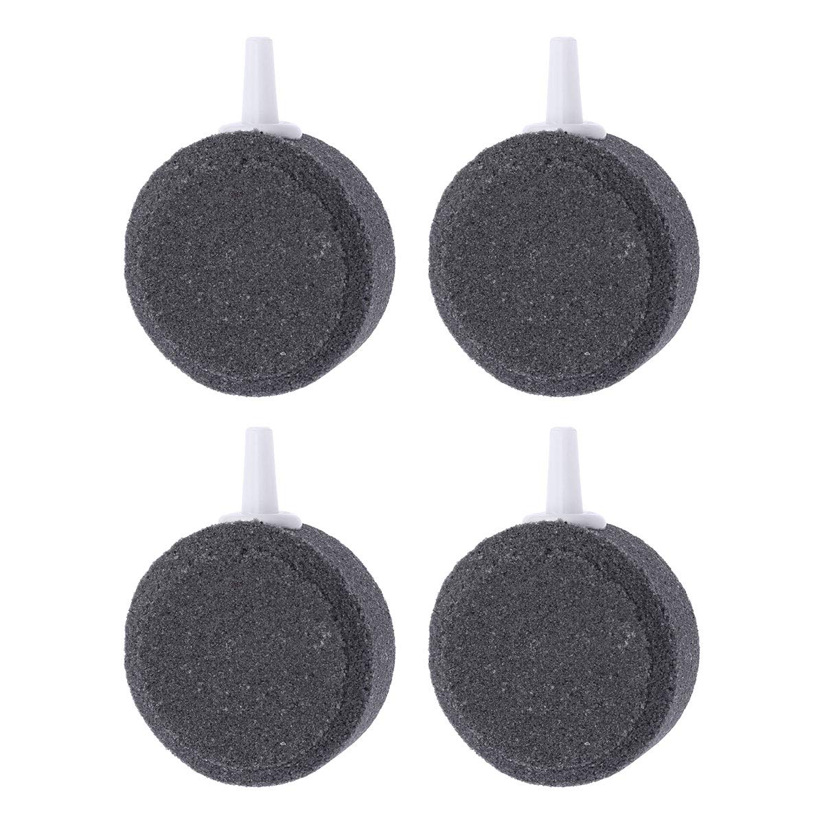 TEHAUX 4cm Aquarium Air Stone - 4pcs Round Oxygen Diffuser for Fish Tank Bubbles