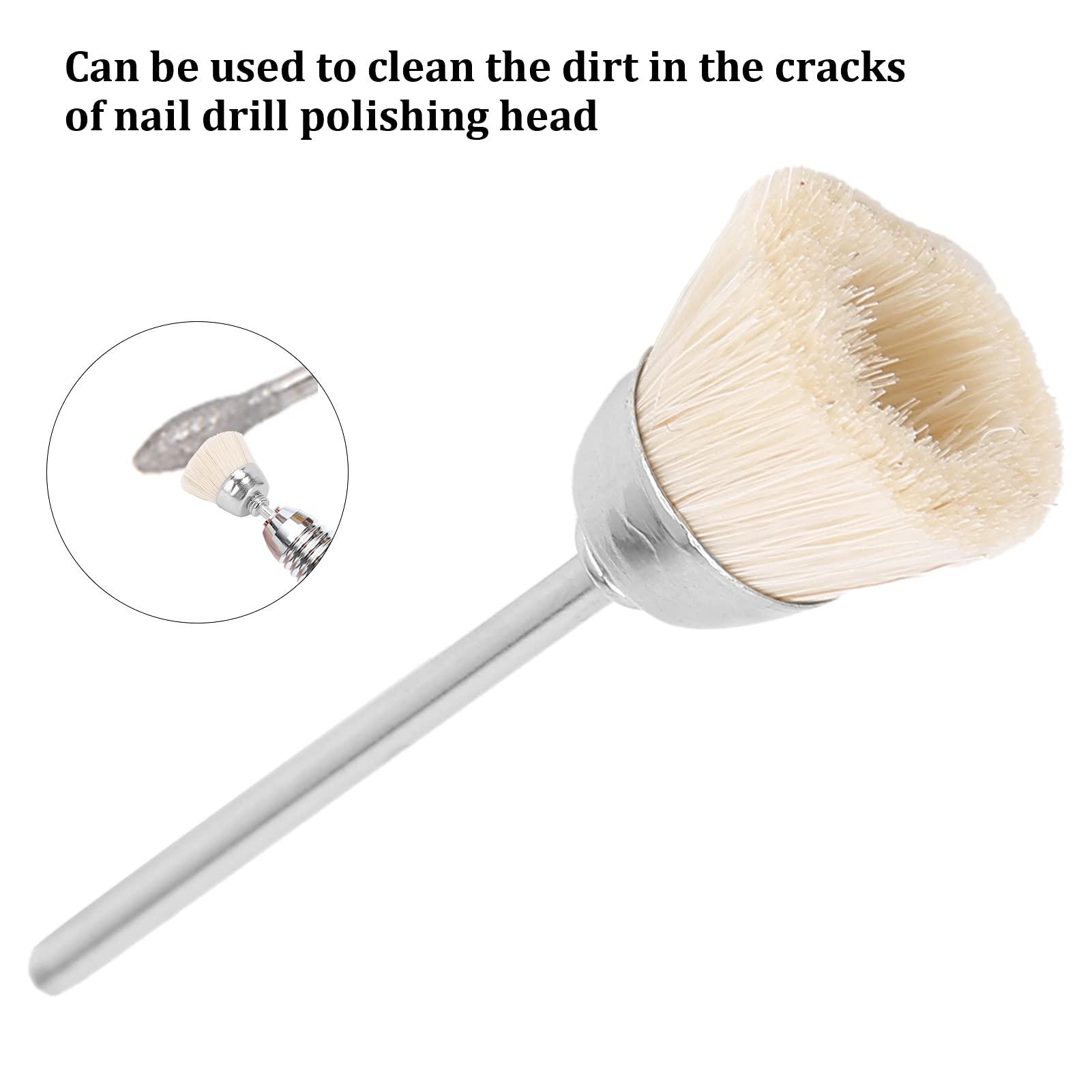 Professional Nail Drill Bit Set & Cleaning Brushes for Manicure Pedicure - Nail Art Tools Accessories (White) | Perfect for Salon, Home Use & DIY Nail Care