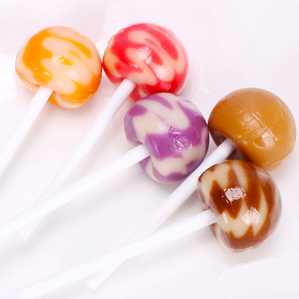 HELENOU666 Hard Candy Lollipops - Grapefruit Flavor, 20 Count Bulk Pack | Perfect for Party Favors, Office Treats & Halloween Candy