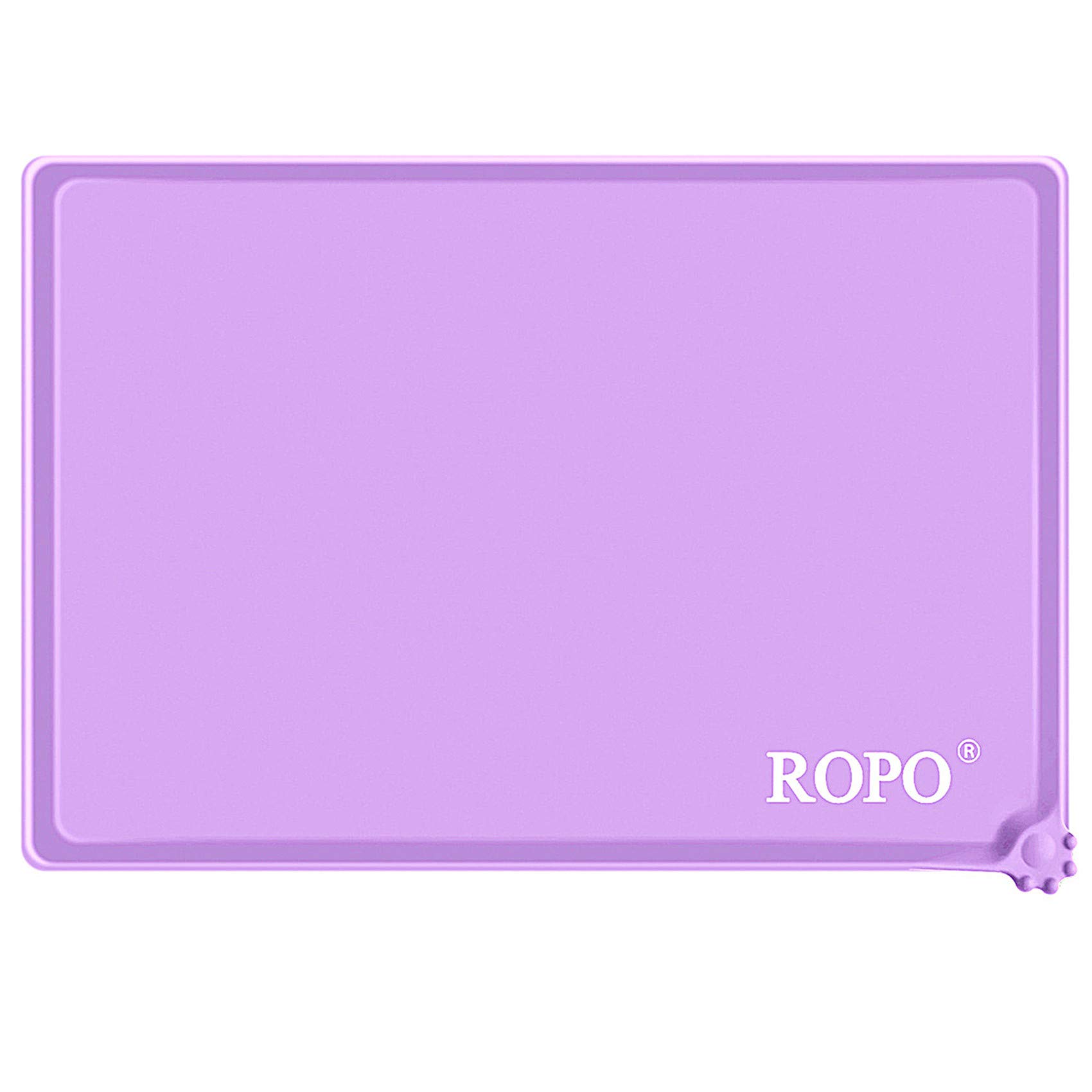 Non-Slip Silicone Pet Feeding Mat for Dogs & Cats - Purple, Durable Bowl Mat for Mess-Free Meals