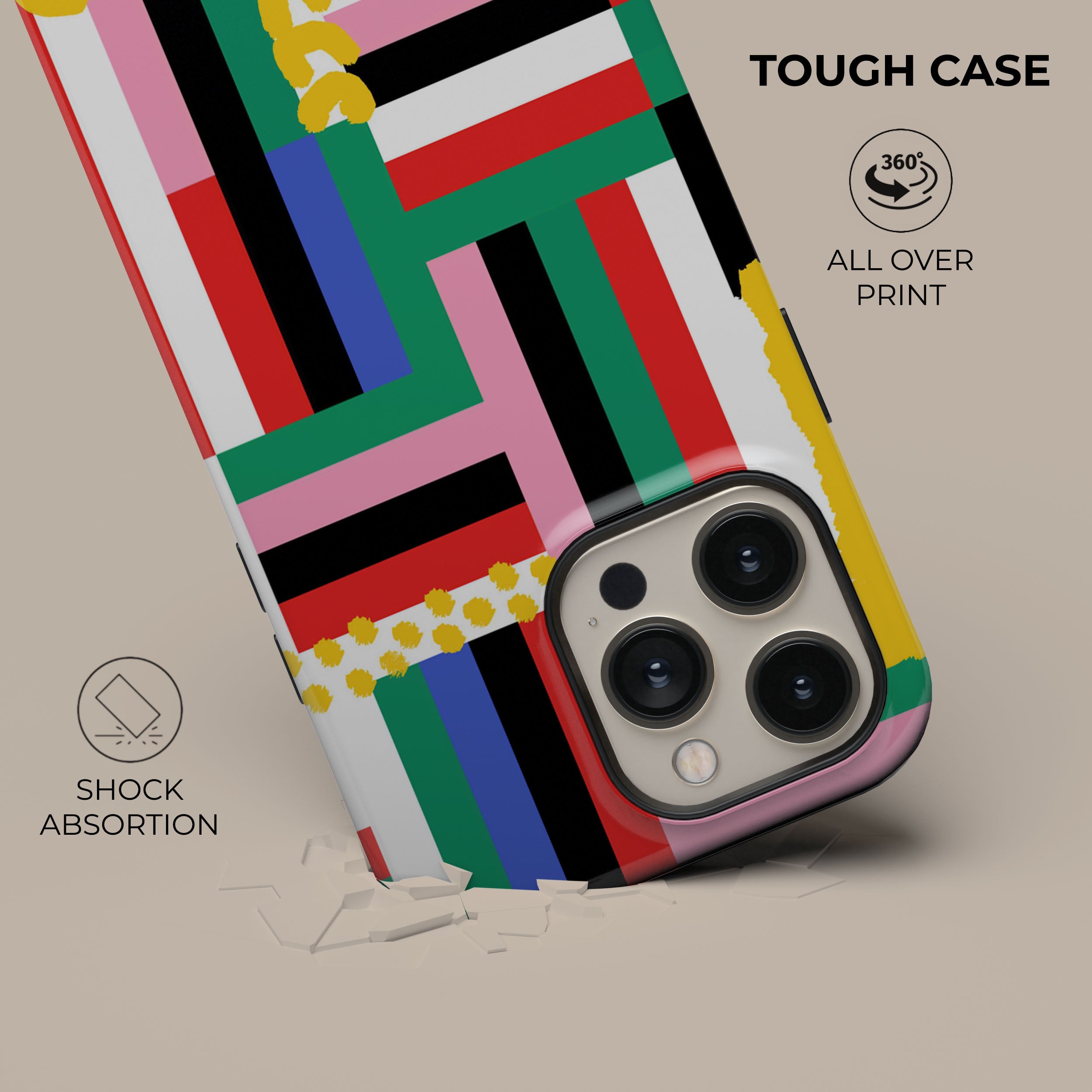 Premium Stripe Fusion Phone Case - Durable & Stylish Protective Cover for iPhone & Samsung - Perfect for Everyday Use, Travel & Outdoor Activities