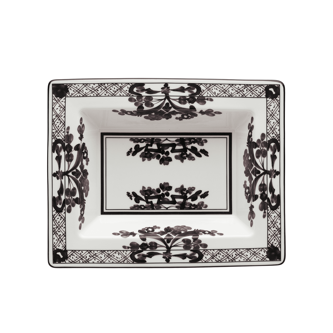 Oriente Italiano Vide Poche Tray - White Rectangular Ceramic Catch-All for Keys, Jewelry & Coins | Perfect for Entryway, Bedroom & Bathroom Organization