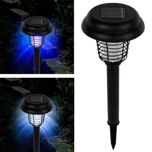 Solar LED Mosquito Killer Lamp - Rechargeable Bug Zapper for Indoor/Outdoor Use - Patio, Garden, Camping & Backyard Pest Control
