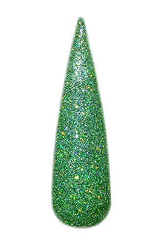 12 Colors Chunky Holographic Nail Glitter Powder - OBP Fine Holo Cosmetic Pigment for DIY Nail Art, Makeup & Manicure - Perfect for Party, Salon & Festival Nail Designs (Mint Green)