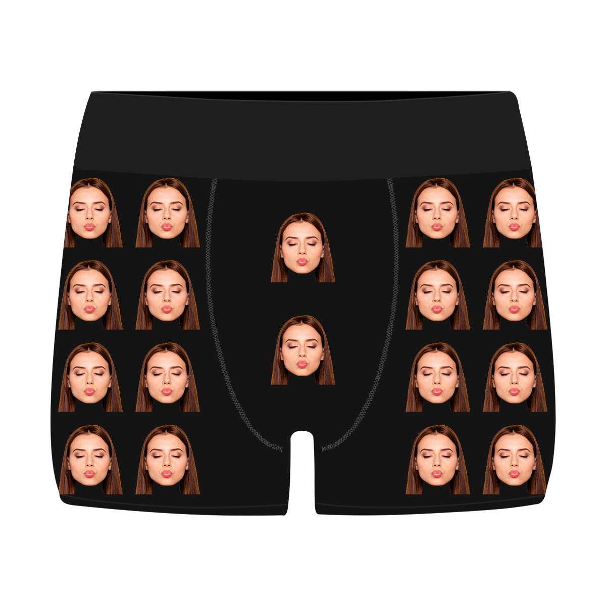 Custom Funny Face Boxer Briefs for Men - Personalized Underwear with Photo Print - Perfect Gift for Boyfriend, Husband & Special Occasions