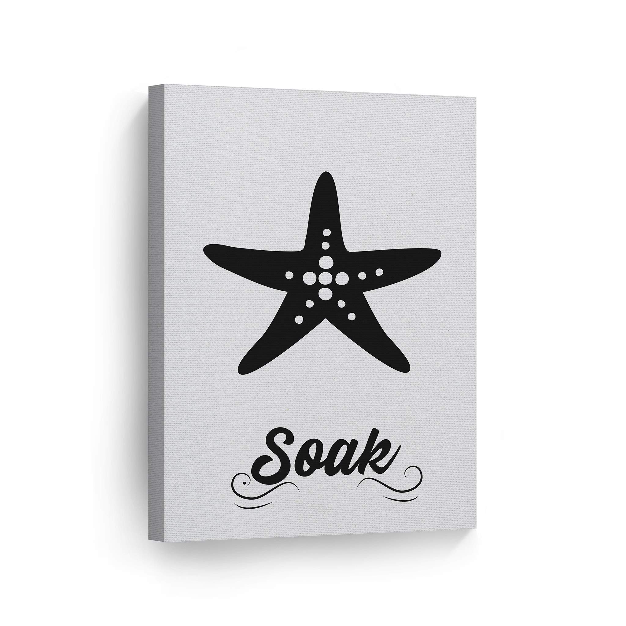 Starfish Nautical Canvas Print - Bathroom Wall Decor for Coastal Homes