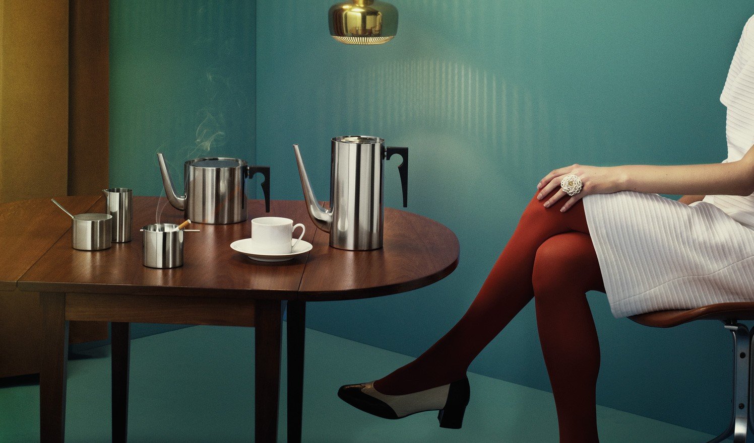 Stelton Arne Jacobsen Press Coffee Maker - 8 Cup Stainless Steel French Press for Home & Office | Perfect for Brewing Fresh Coffee, Tea & Cold Brew