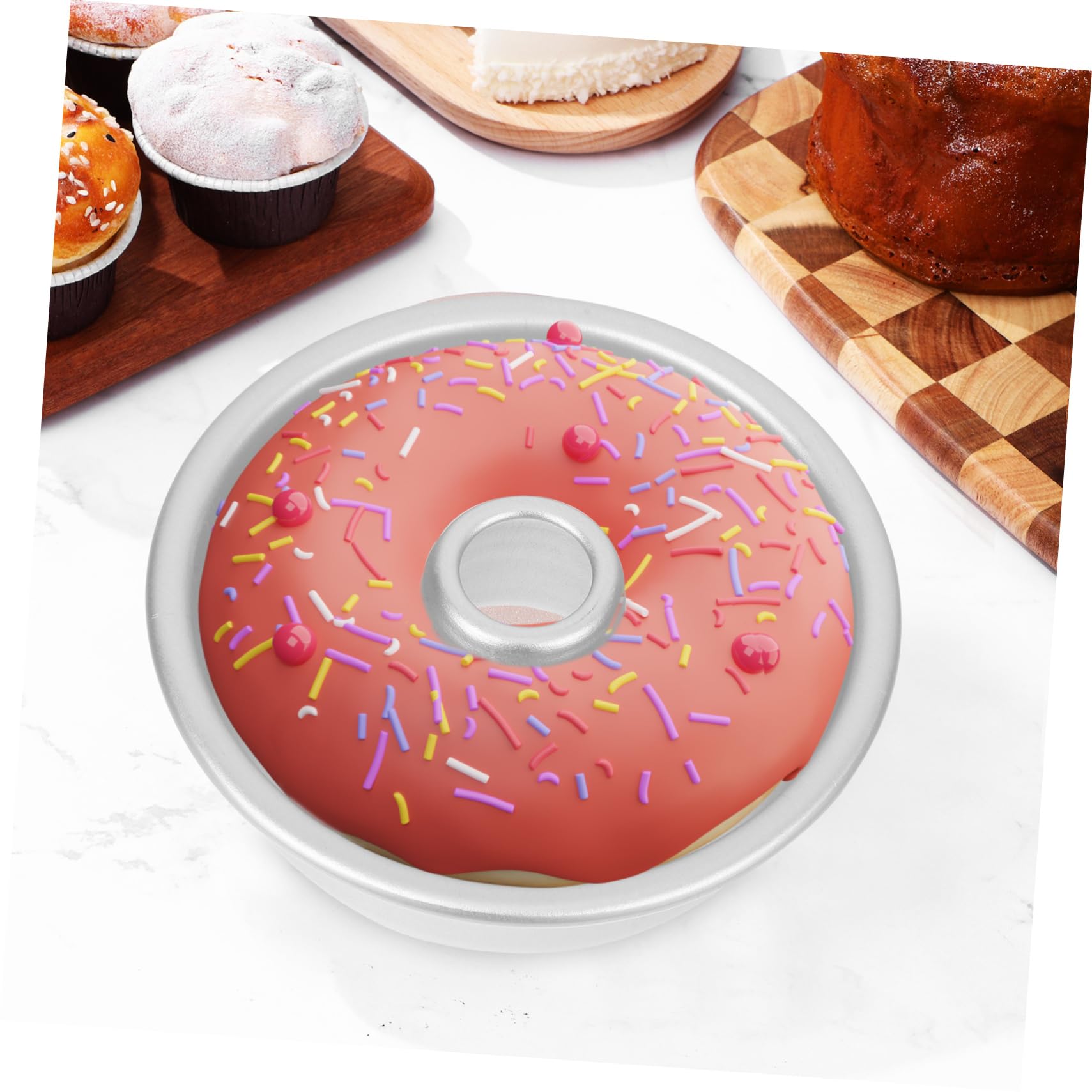 Alipis Donut Baking Pan - Nonstick Aluminum Alloy Donut Mold for Cakes, Pastries & Bread - Perfect for Home Baking, Party Treats & Gift Making