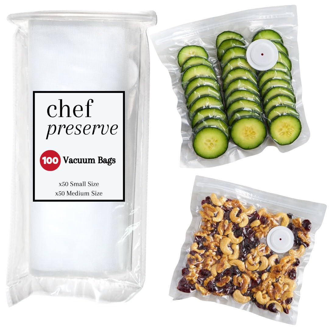 Premium Vacuum Sealer Bags - 100 Count | Heavy Duty, BPA Free Food Storage Bags for Sous Vide, Meal Prep & Freezer Storage | Compatible with Most Vacuum Sealers