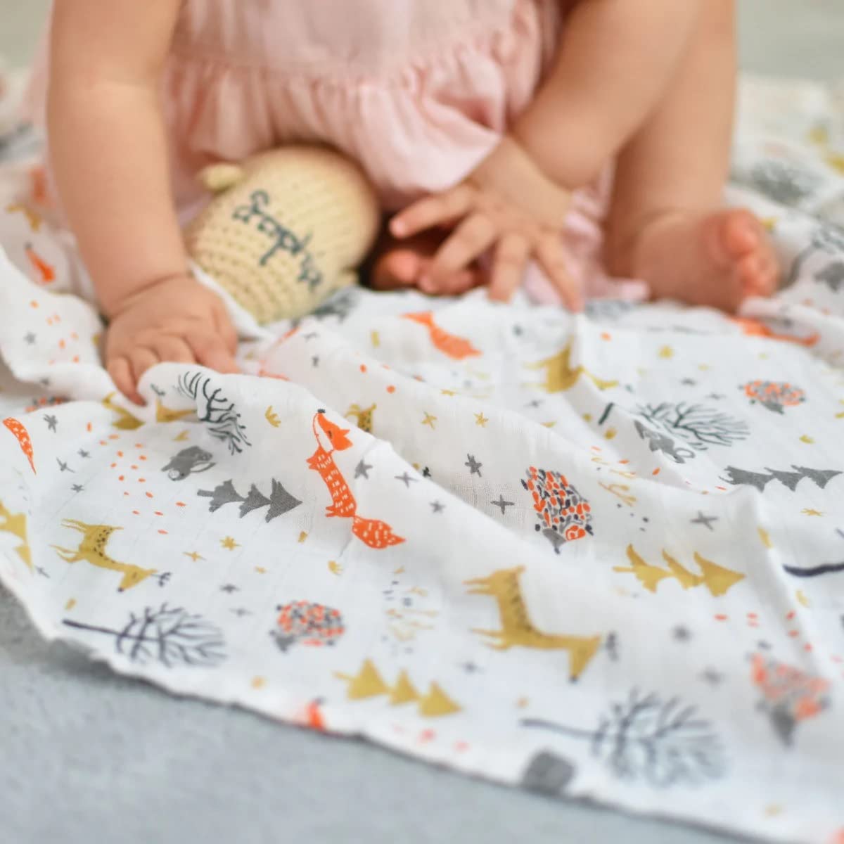 SGAVAHSG 2-Pack Large Muslin Swaddle Blankets 120x120cm - Soft Baby Wrapping Cloths for Newborn Boys & Girls | Perfect for Swaddling, Nursing Cover & Stroller Blanket