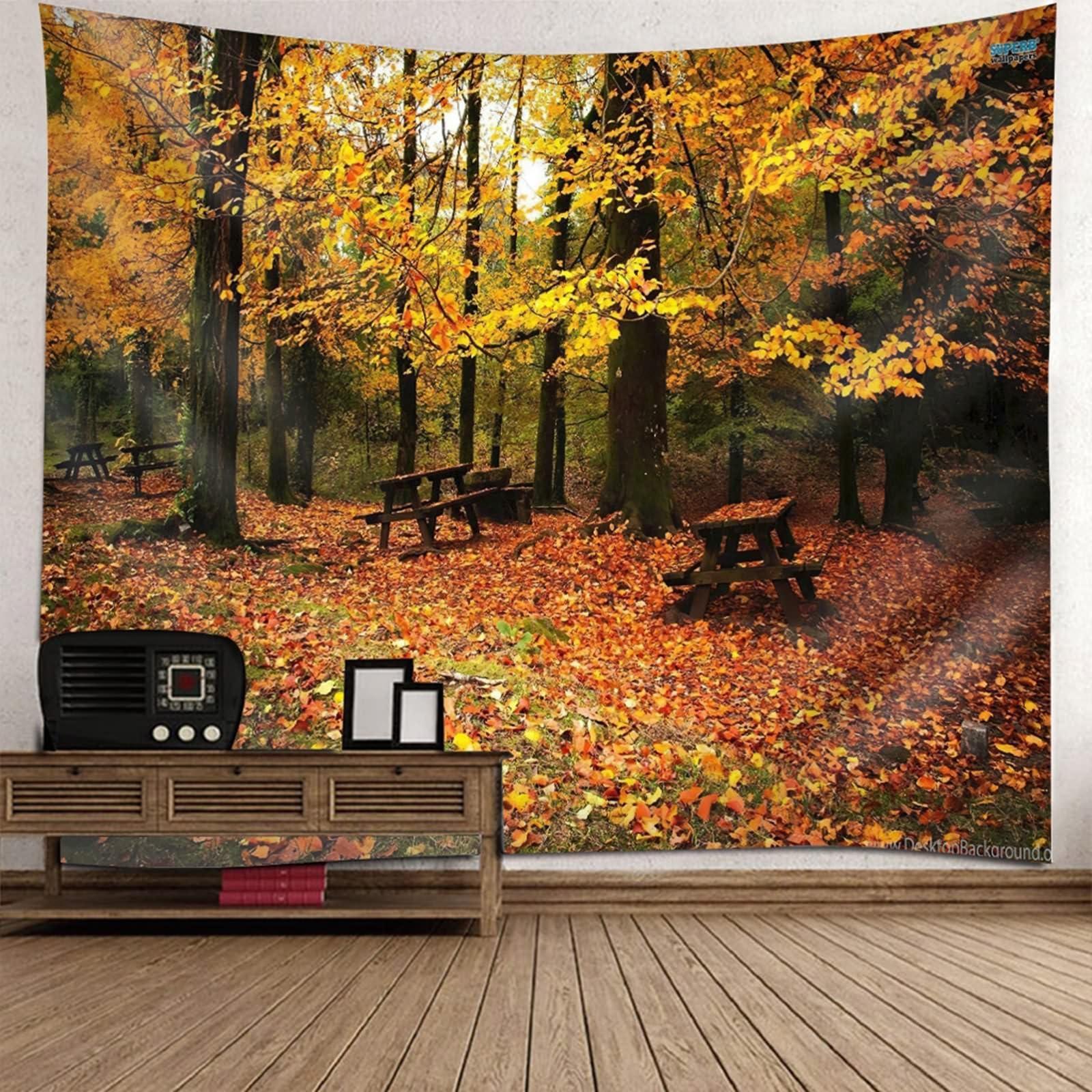 Musihy Nature Tapestry - 83x55 Inch Maple Leaf Wall Hanging for Living Room, Bedroom Decor | Aesthetic Bohemian Home Decor | Perfect for Dorm, Apartment & Festival Decorations