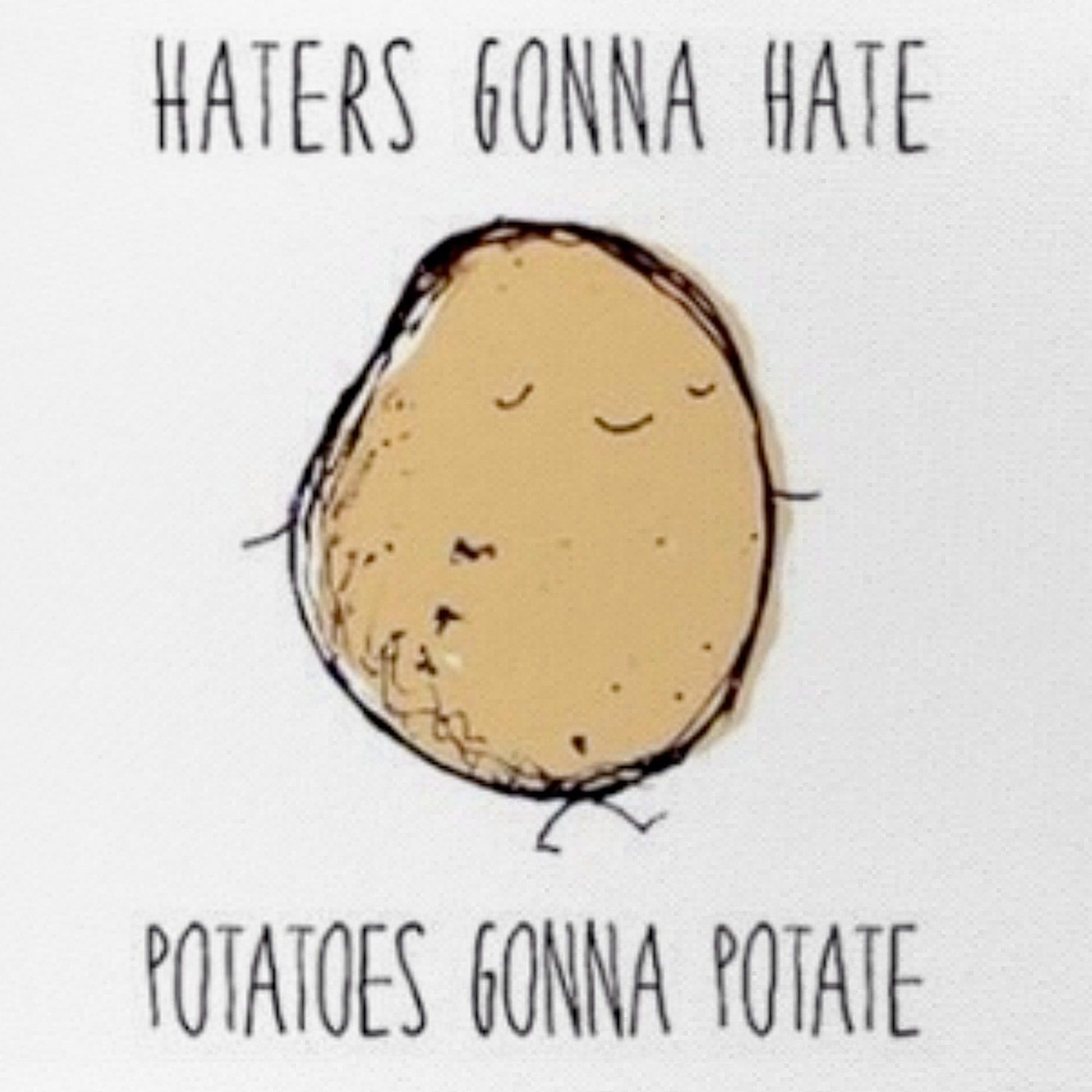 Haters Gonna Hate Potatoes Gonna Potate Adjustable Snapback Trucker Hat - Funny Novelty Baseball Cap for Men & Women, Perfect for Outdoor Activities, Parties, and Casual Wear
