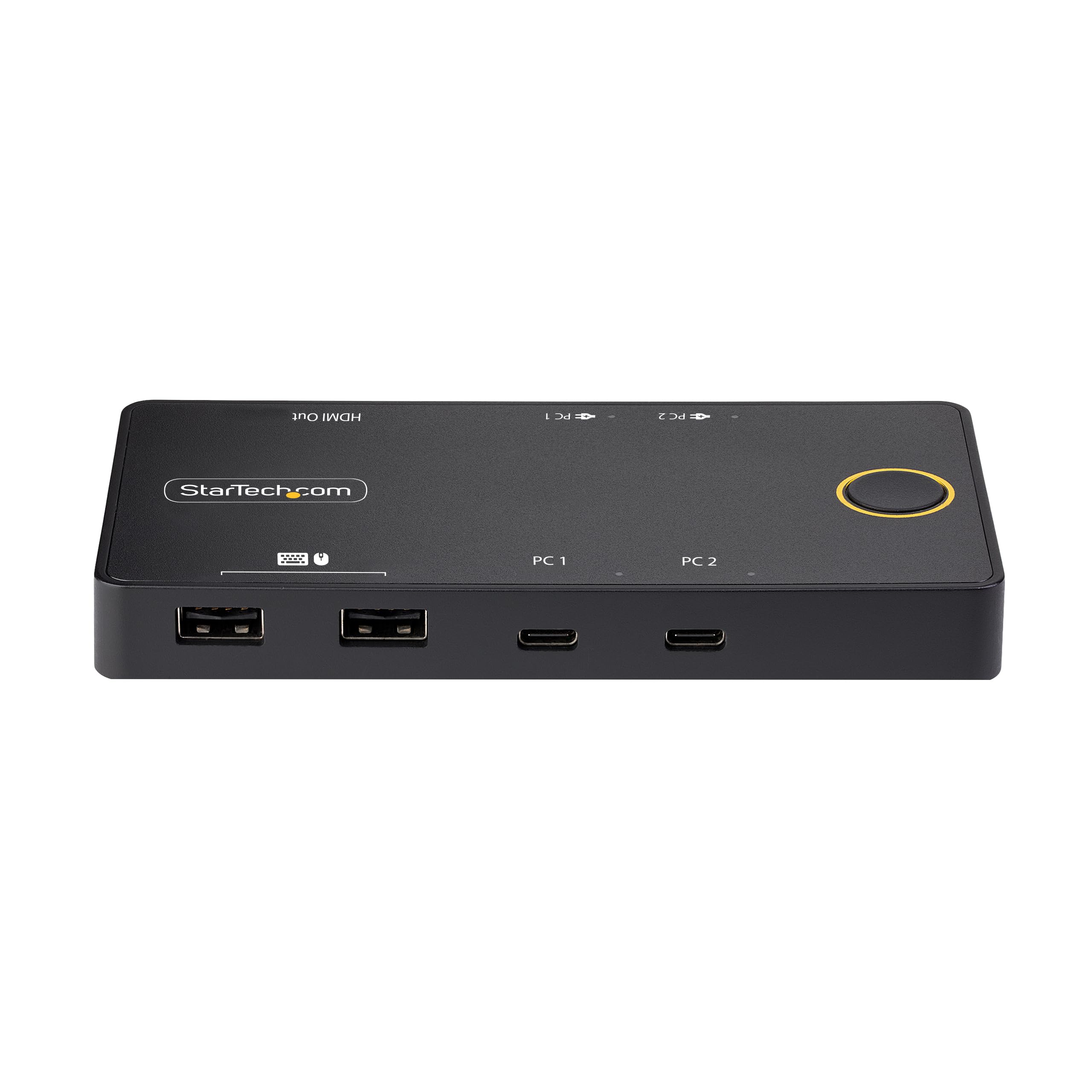 StarTech.com 2-Port USB-C KVM Switch - 4K 60Hz HDMI Monitor Sharing, 100W Power Delivery for Laptop & Tablet, USB-C/USB4/Thunderbolt 3/4 Compatible - Ideal for Home Office & Multi-Device Workspaces (C2-H46-UC2-PD-KVM)