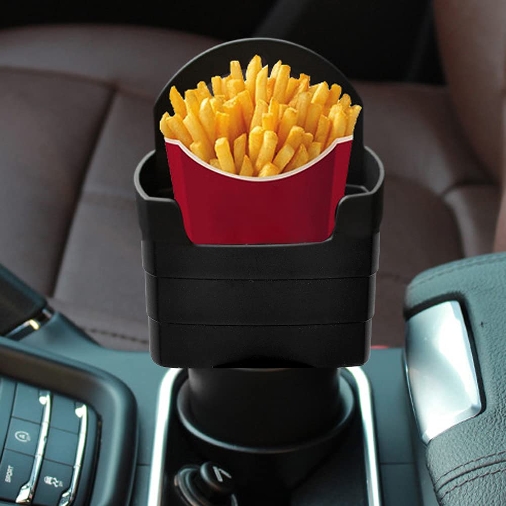 2 Pack Car French Fry Cup Holder - Multipurpose Fast Food & Drink Holder, Car Storage Organizer for Snacks, Coffee & Road Trips