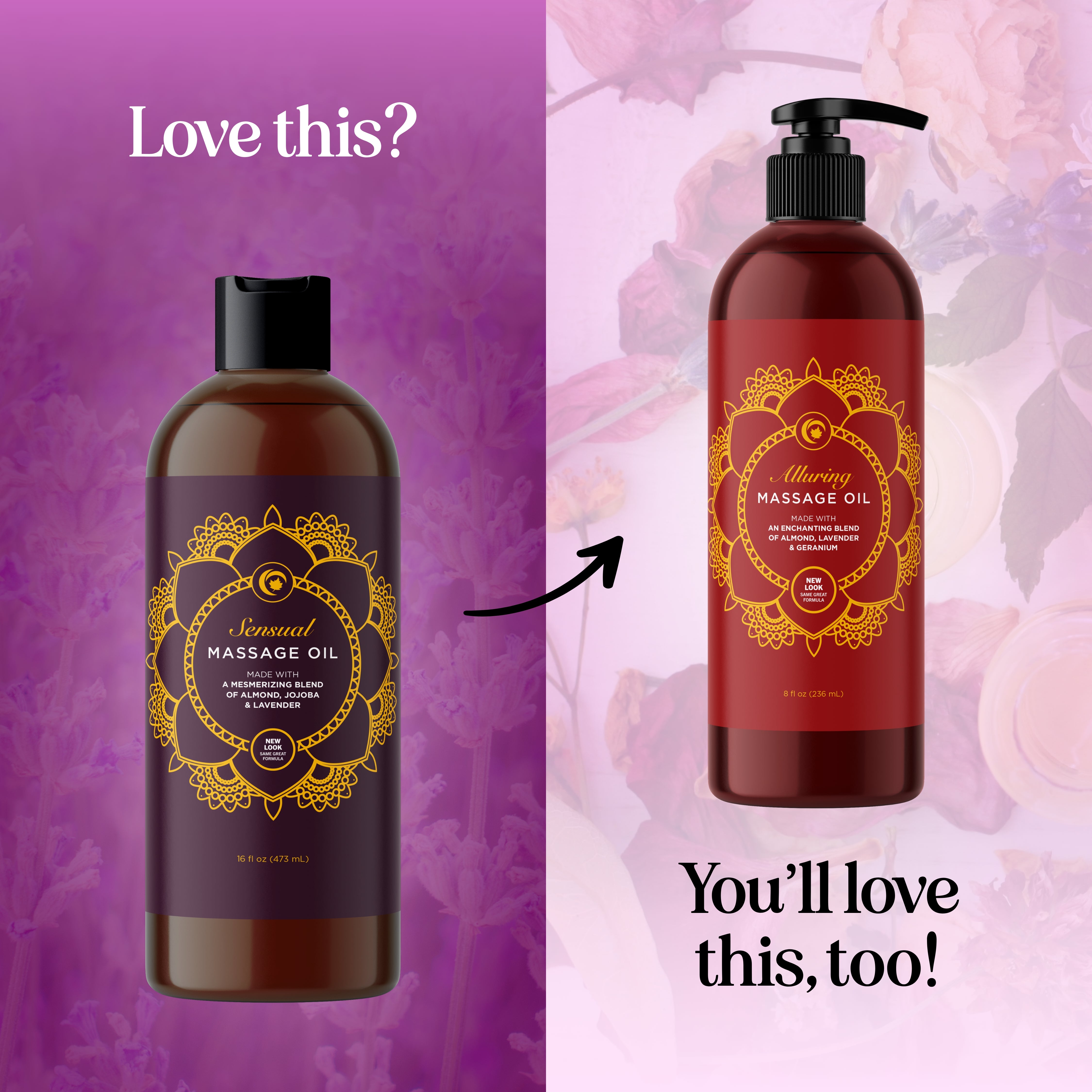 Premium Sensual Massage Oil for Couples - Relaxing & Aromatherapy Body Oil with Natural Ingredients - Perfect for Romantic Evenings & Spa Nights at Home