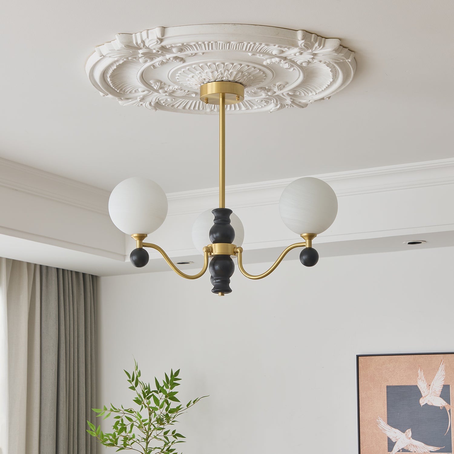 Aether Sphere Chandelier - Modern Crystal Ceiling Light Fixture for Dining Room, Living Room & Bedroom | Elegant Lighting Decor for Home & Office