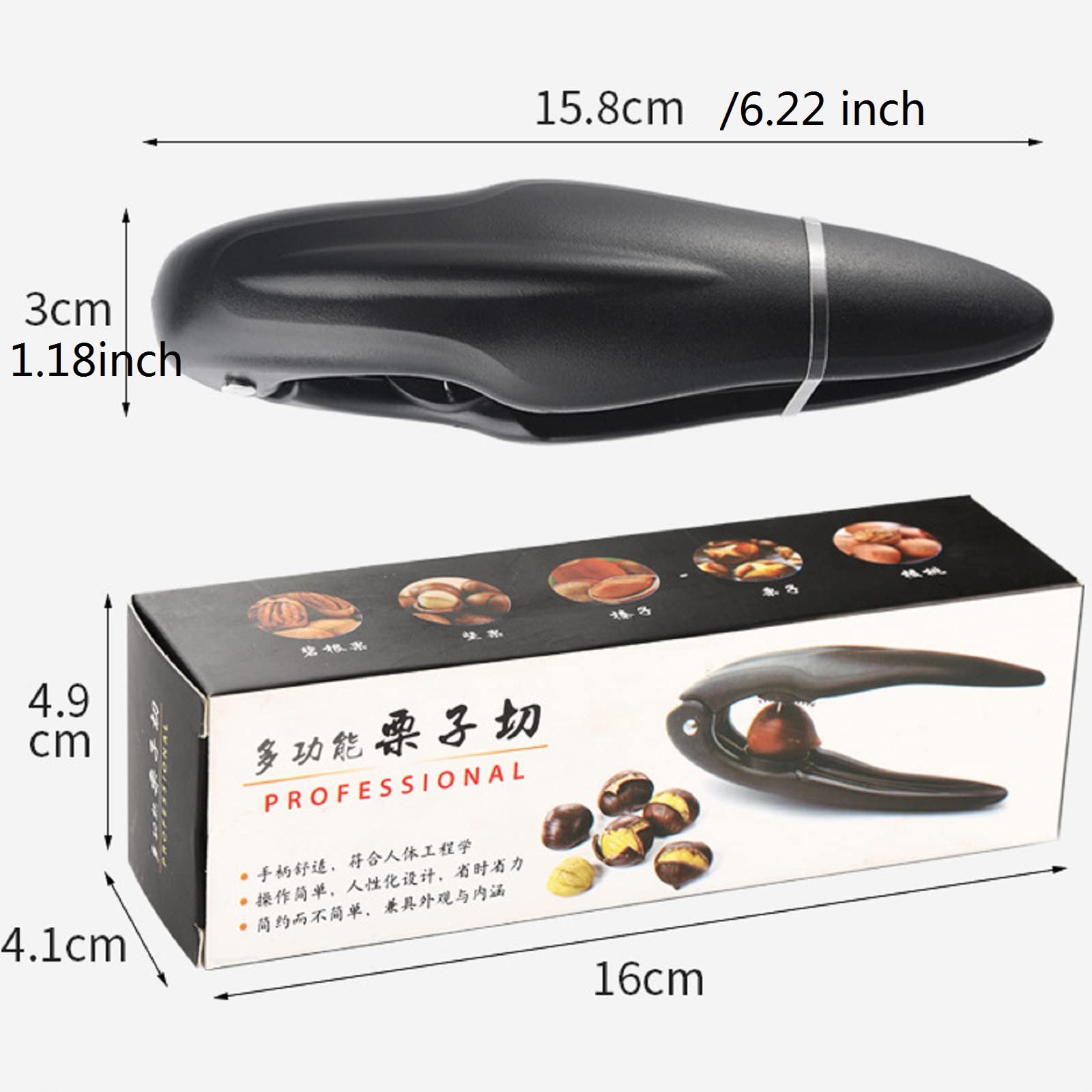 Premium Chestnut Peeler & Nut Cutter - Stainless Steel Chestnut Knife & Nutcracker Clip for Kitchen - Perfect for Peeling Chestnuts, Walnuts, Hazelnuts - Ideal for Baking, Cooking, and Holiday Recipes