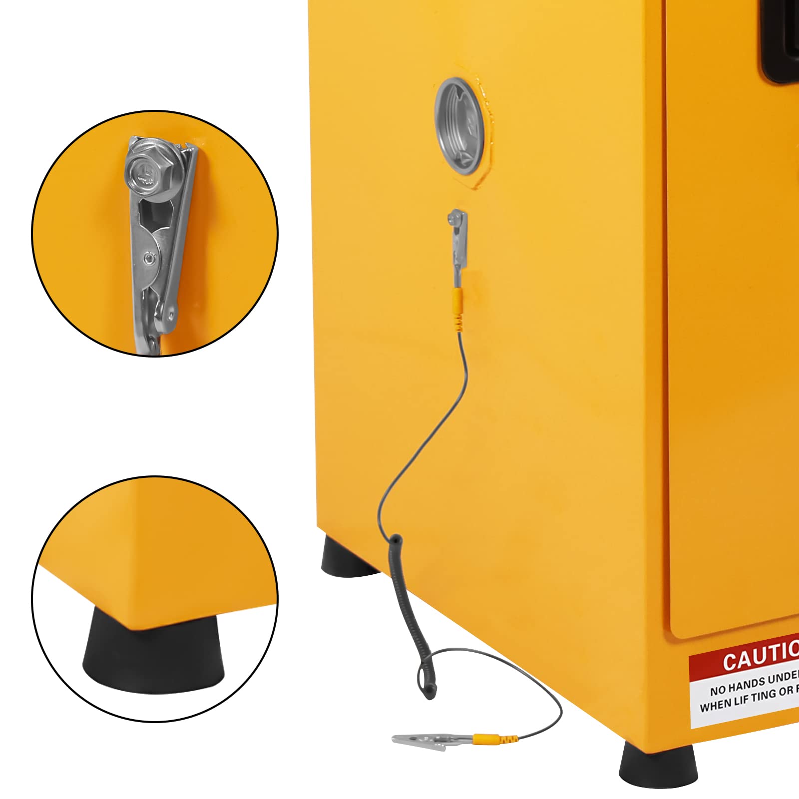 Garvee 17x17x22 Inch Fireproof Flammable Storage Cabinet - OSHA Approved Hazardous Chemical Safety Cabinet with Adjustable Shelves for Workshop, Garage & Laboratory Use