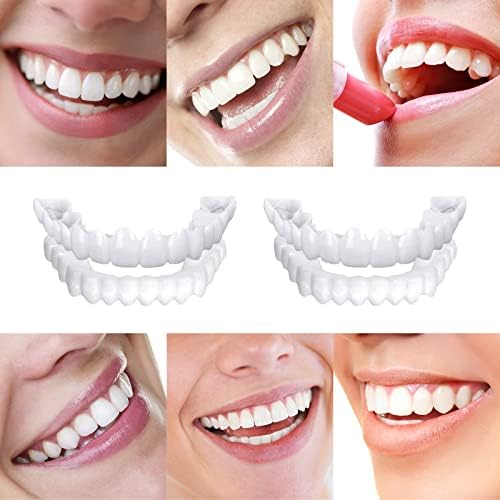3 Pairs Snap-On Veneers for Instant Teeth Whitening & Smile Makeover - Comfort Fit Temporary Veneers for Men & Women - Perfect for Parties, Weddings & Confident Smiles - Protects Natural Teeth While Enhancing Your Look