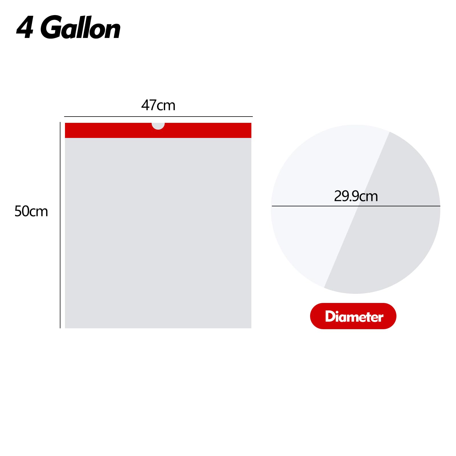 4 Gallon Drawstring Trash Bags - 120 Count White Small Garbage Can Liners for Kitchen, Bathroom & Office Waste Disposal