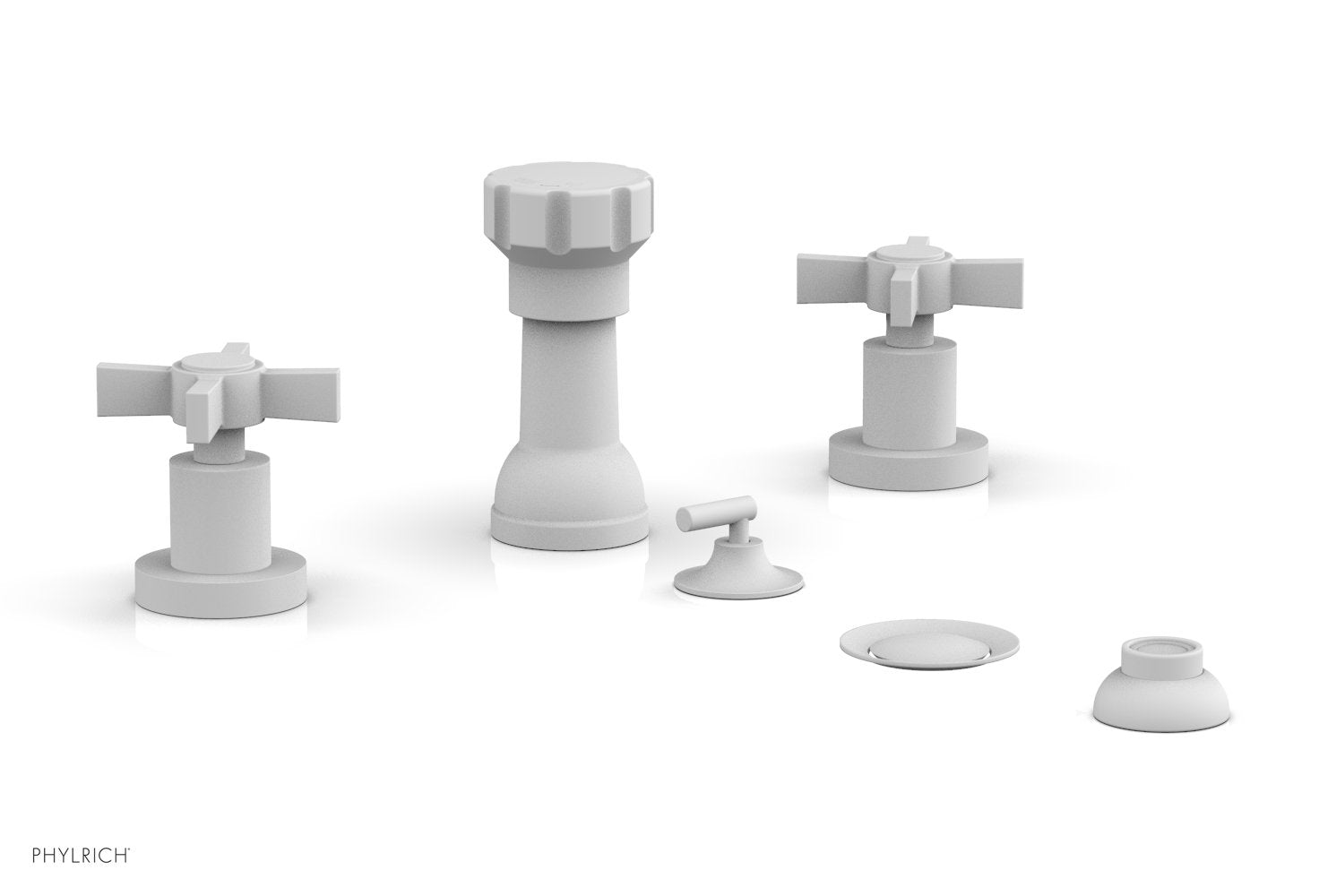 Premium 4-Hole Bidet Faucet Set with Cross Handles - D4137 Model for Modern Bathroom Upgrade | Perfect for Toilet Bidet Sprayer Installation & Bathroom Renovation