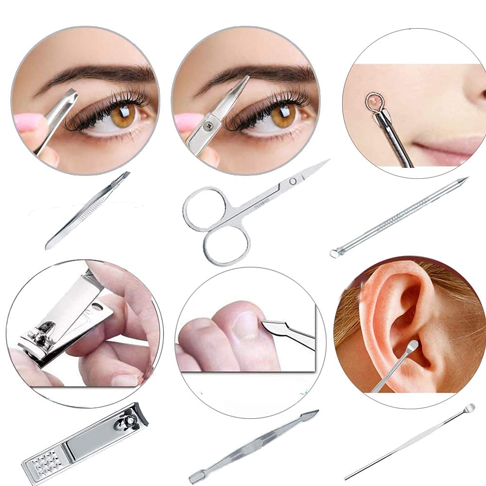 Professional 7-in-1 Pedicure & Manicure Tools Kit - Portable Nail Care Set for Travel & Home Use - Perfect for Salon-Quality Nails Anywhere
