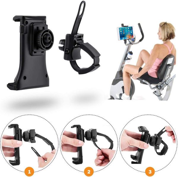 Universal Buckle Holder Mount for Gym Equipment, Treadmill & Handlebar - Secure Phone & Tablet Holder for Workouts, Running & Home Exercise - Perfect for Fitness Enthusiasts