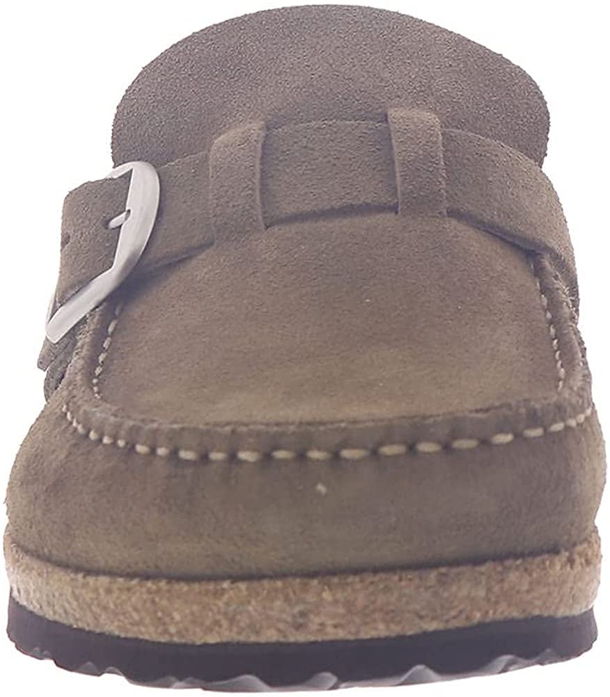 Original Birkenstock Buckley Sandals - Gray Taupe Suede Size 40 | Comfortable Cork Footbed | Perfect for Casual Wear, Walking & Outdoor Activities