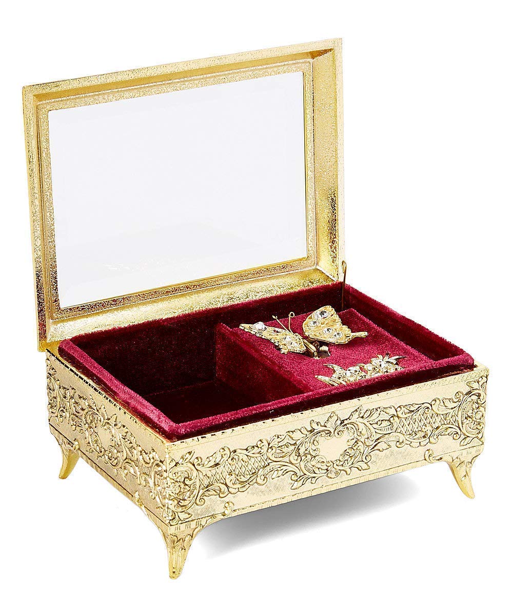 Swarovski Crystal Butterfly Music Jewelry Box - Clair De Lune Gift for Women