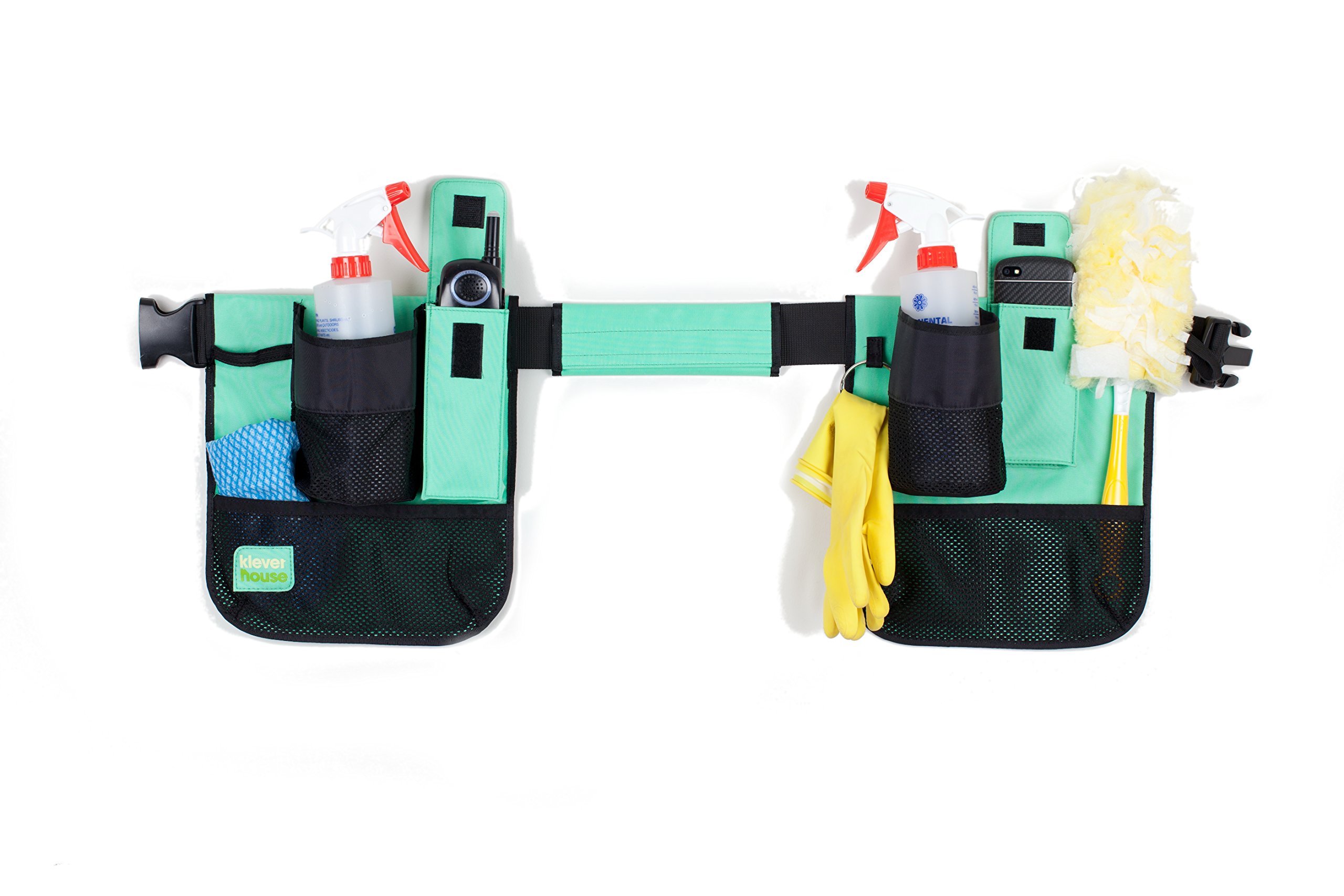 Klever House Cleaning Tool Belt - Durable & Adjustable Waist Apron for Cleaning Professionals | Perfect for Housekeepers, Janitors & Home Cleaning