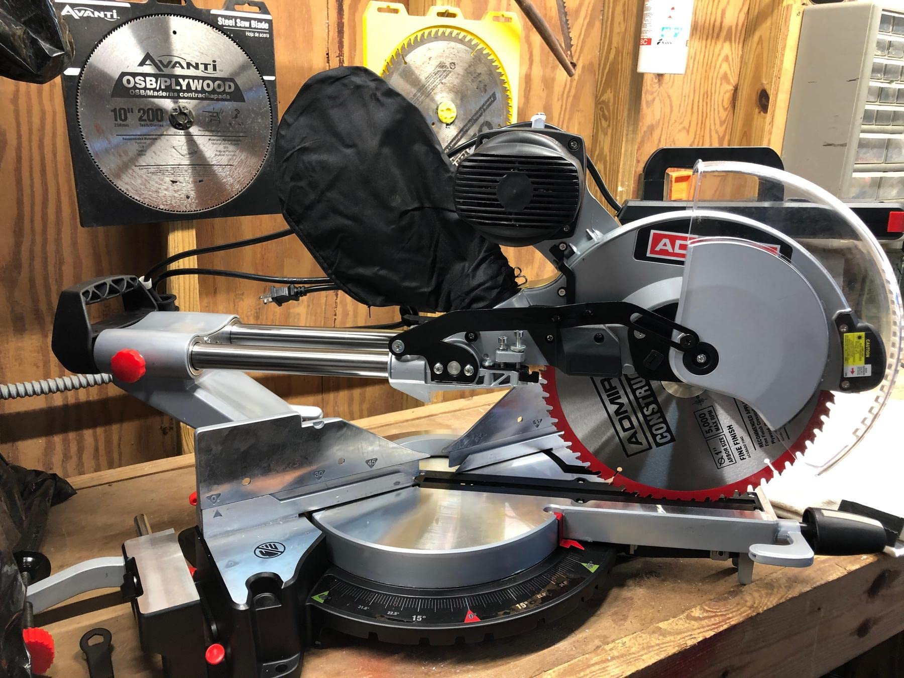 12 Inch Dual-Bevel Sliding Compound Miter Saw with Laser Guide & LED Work Light - 15AMP Powerful Motor for Woodworking, Carpentry & DIY Projects (Blade Sold Separately) - Perfect for Crown Molding, Baseboards & Precision Cutting